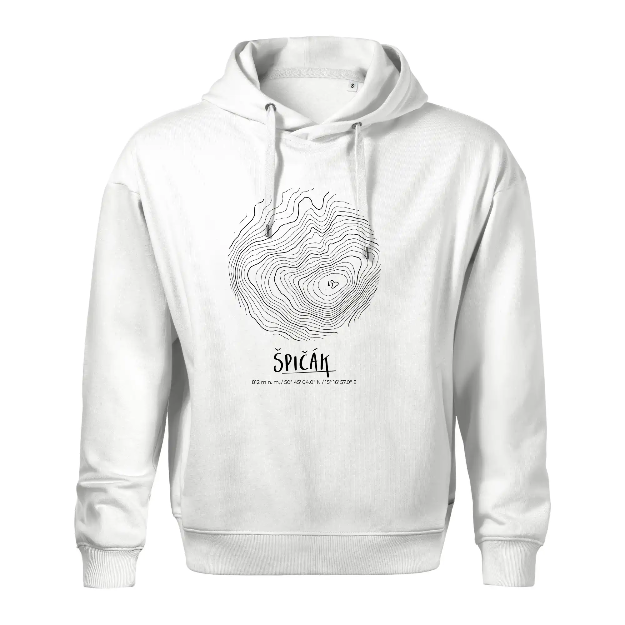 Špičák - vrstevnice v kruhu