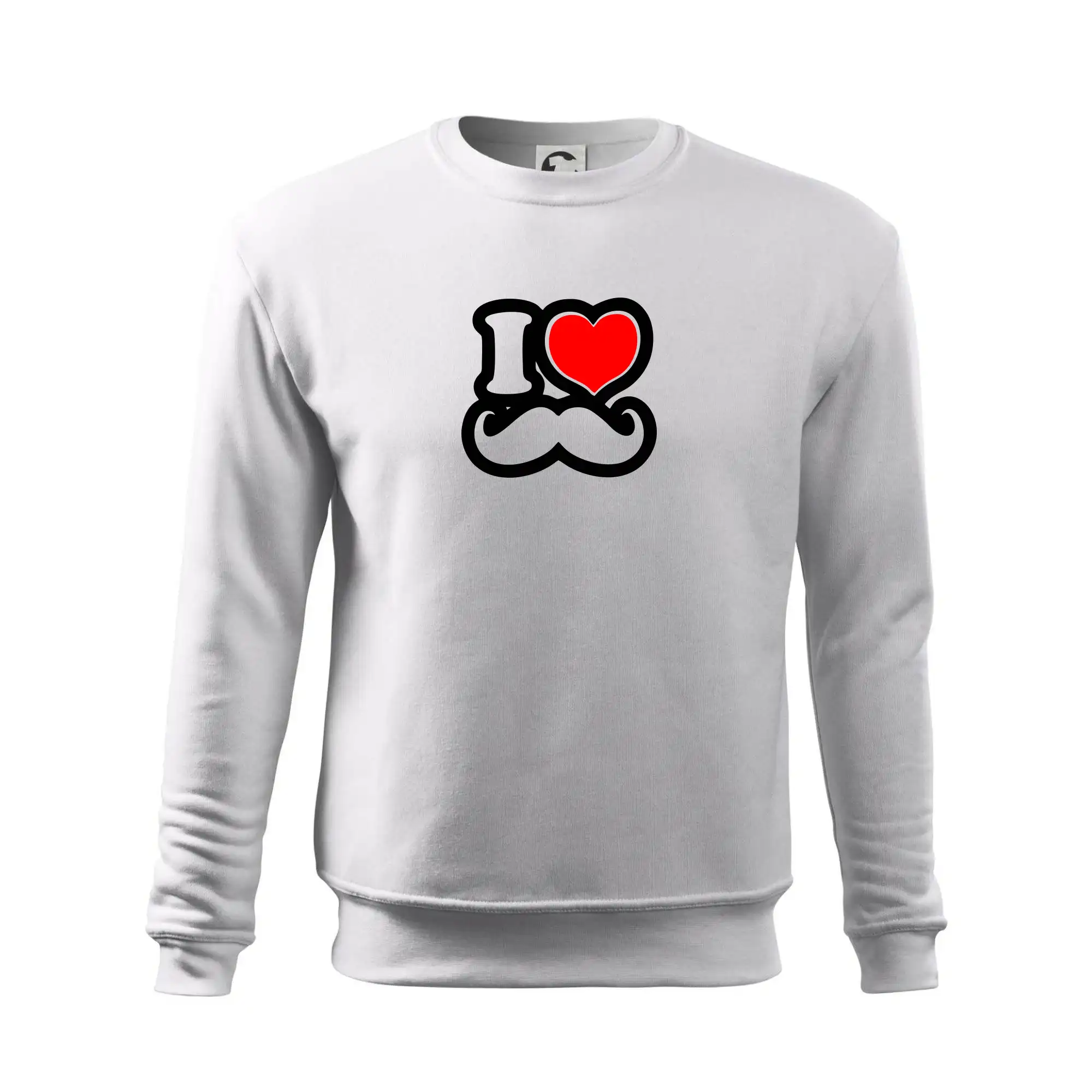 Tričká s fúzikmi - i love mustache - obrys - Mikina Essential pánska