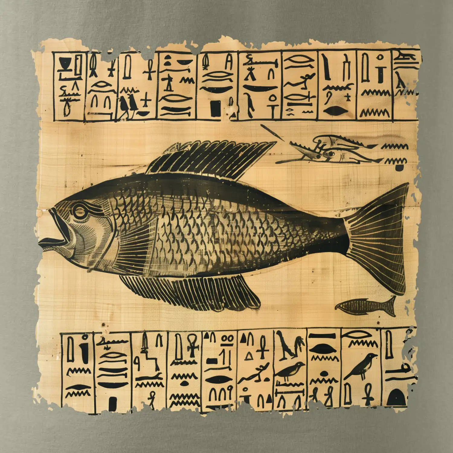 Egyptské hieroglyfy ryba