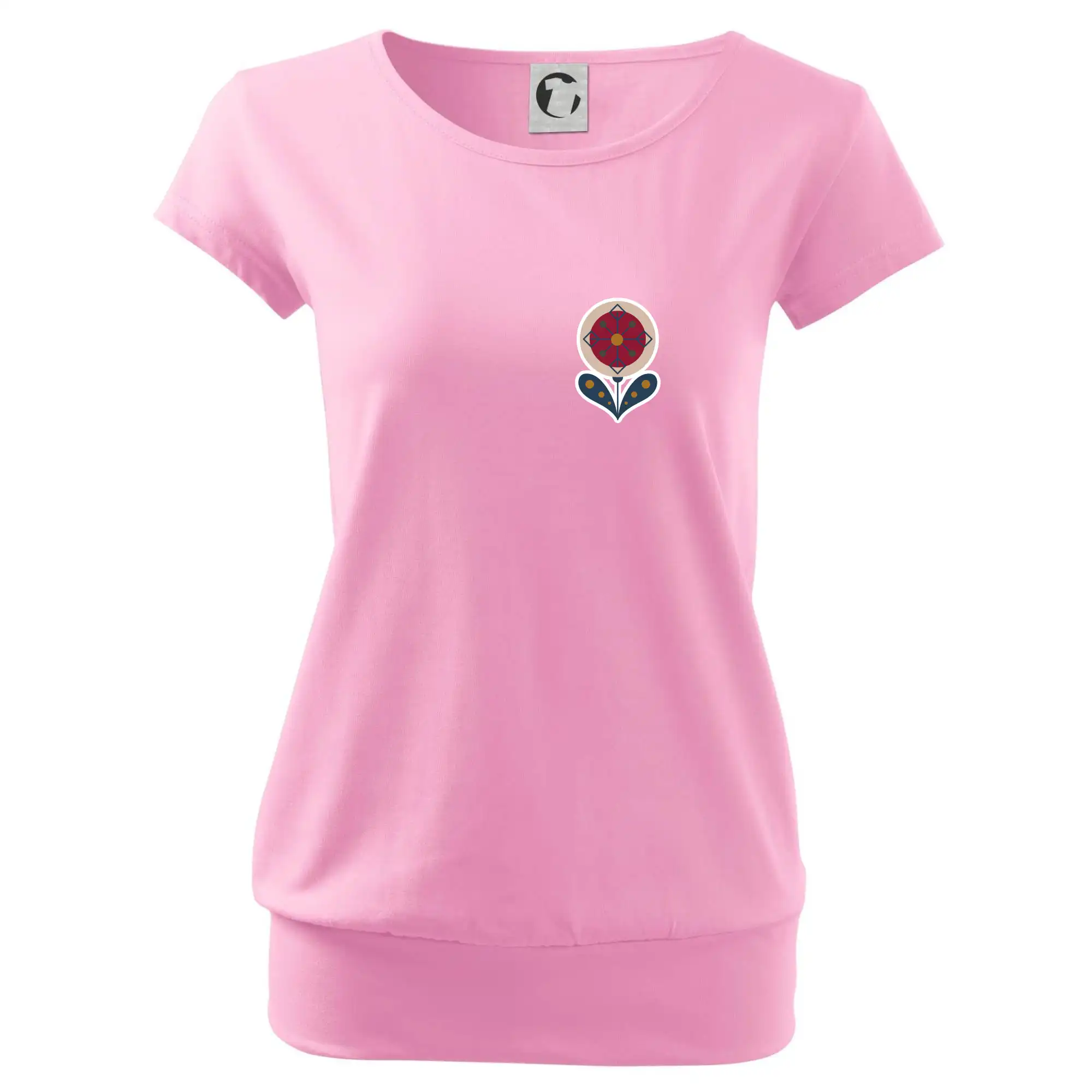 Folklor na prsu květina kulatá