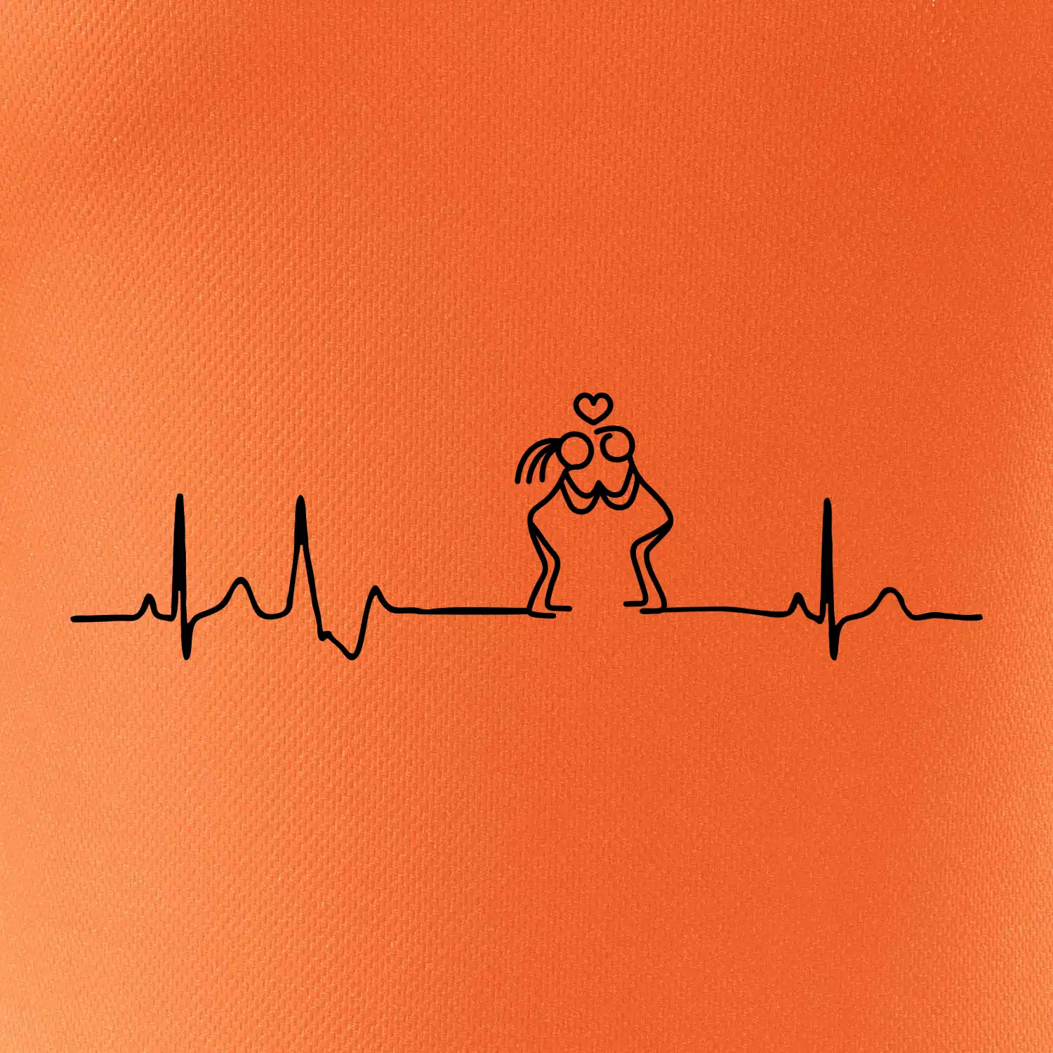 EKG zamilovaný pár