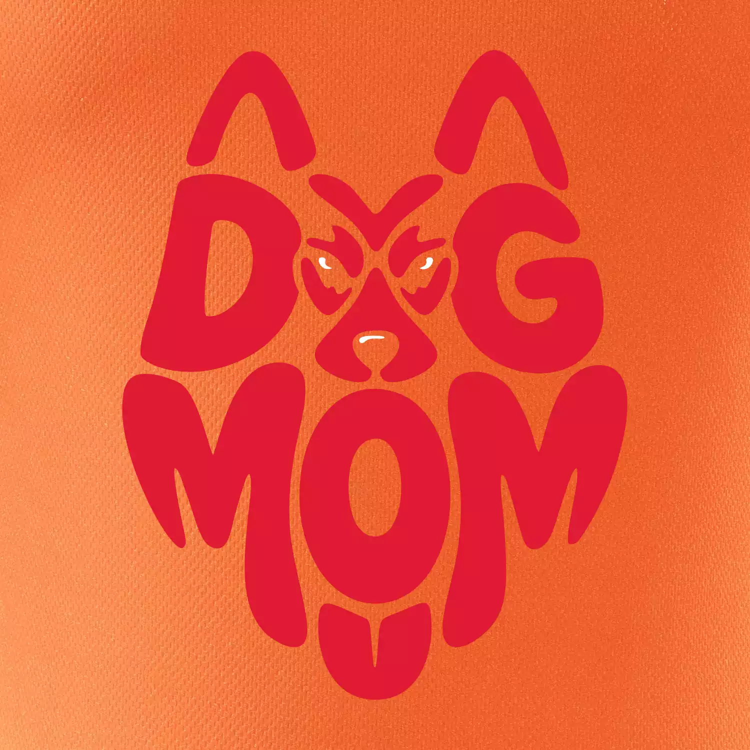 Dog mom nápis v hlavě