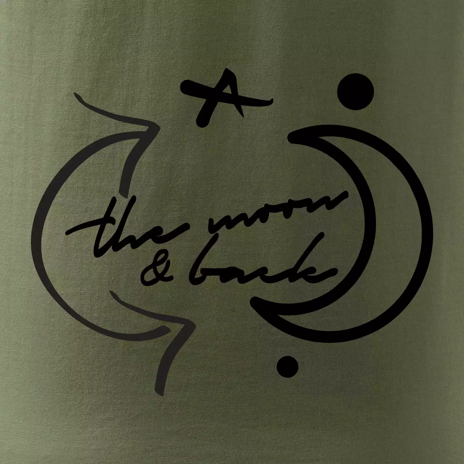 The moon and back