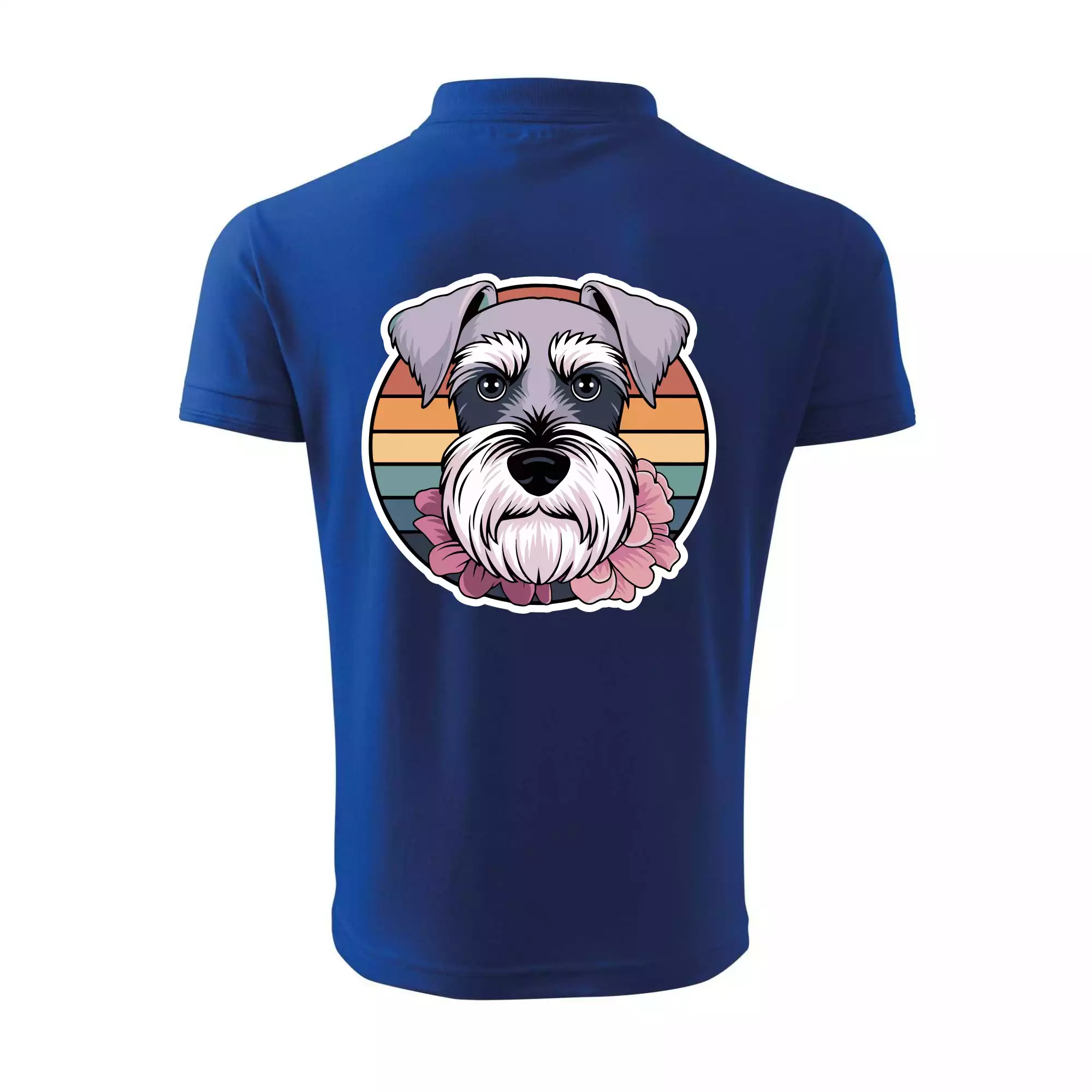 Knírač - fenka a květiny