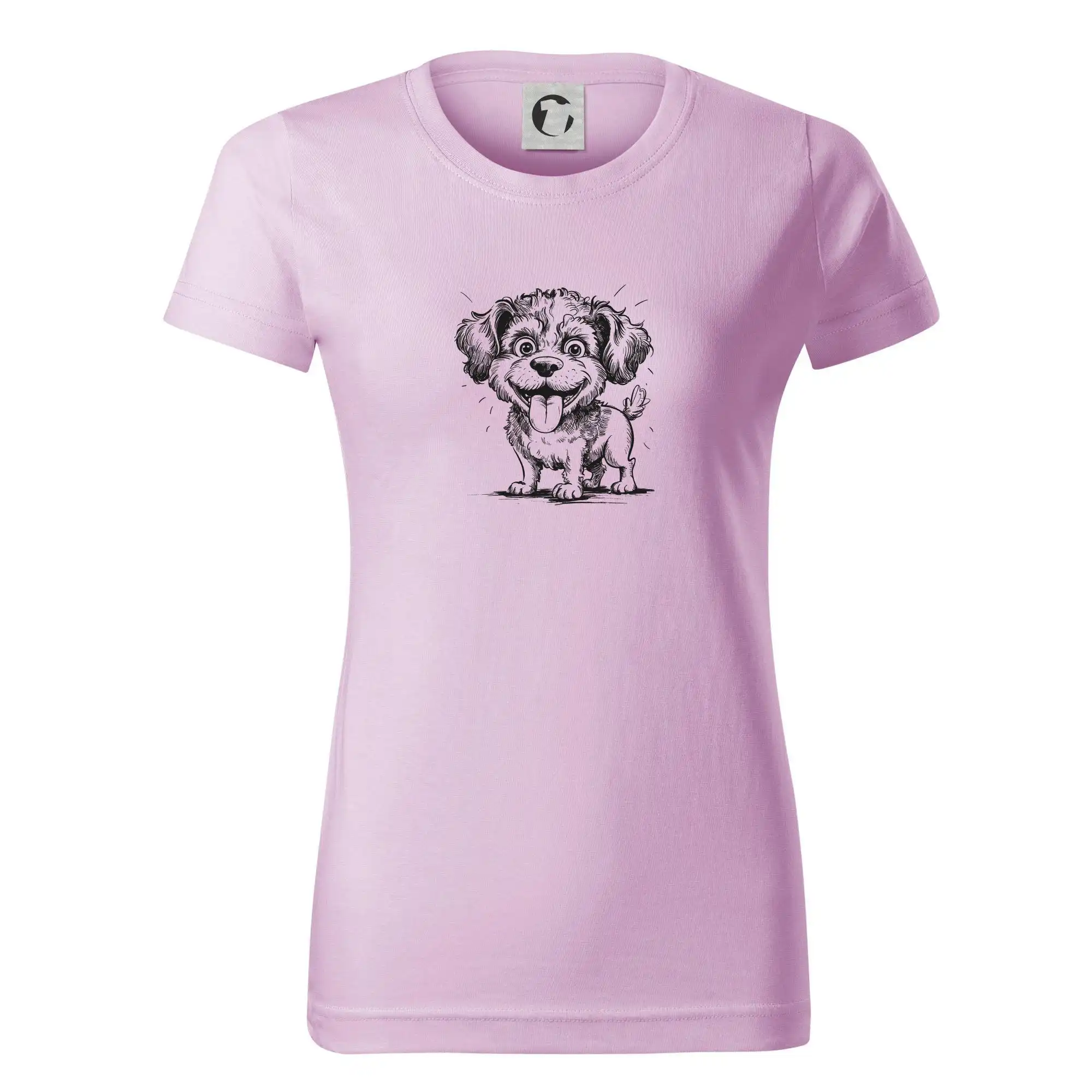 Ostatné psie plemená - Lagotto romagnolo karikatúra vypláznutý jazyk - Dámske tričko basic - ľahko voľnejšie a dlhšie