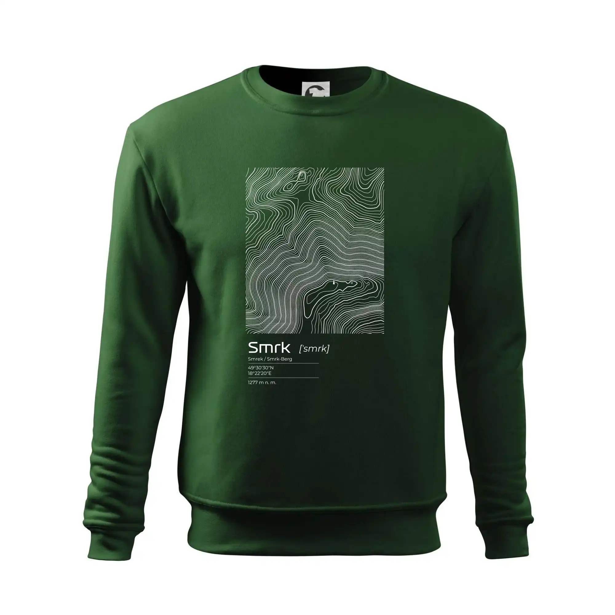 Smrk - vrstevnice v obdélníku