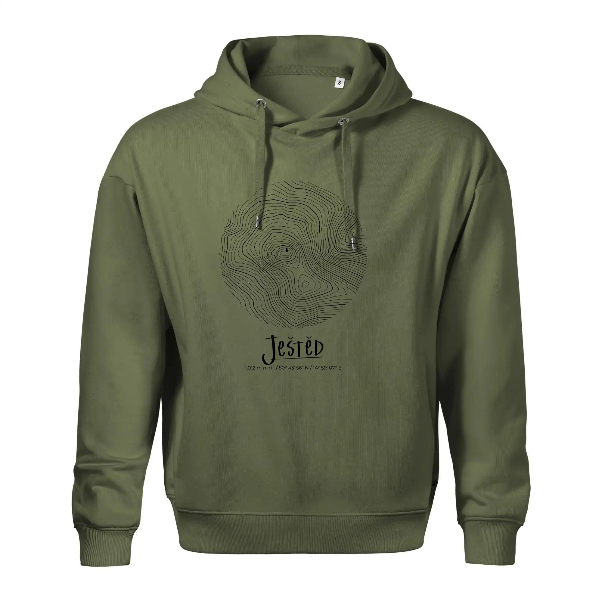 Ještěd - vrstevnice v kruhu