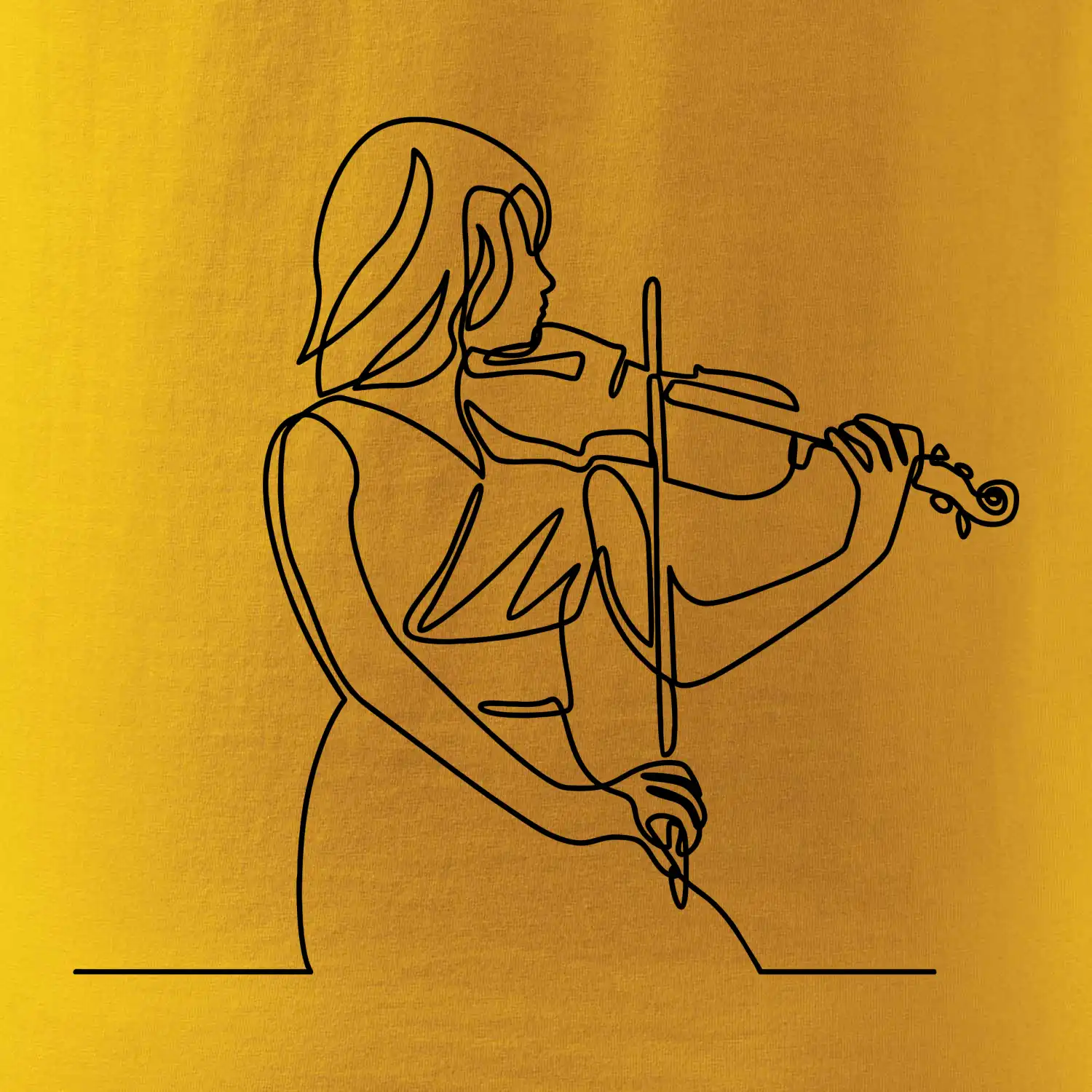 Houslistka jedním tahem