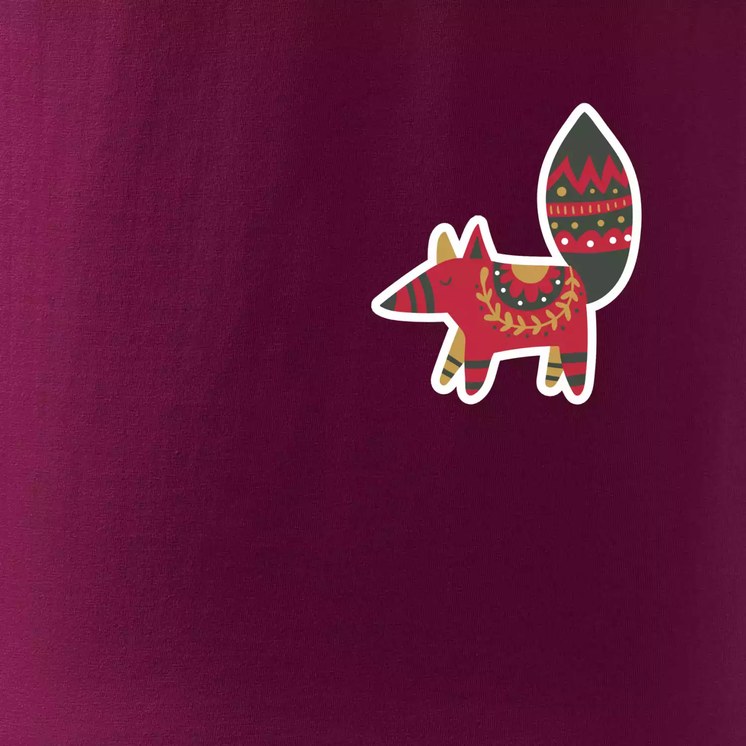 Folklor na prsu liška