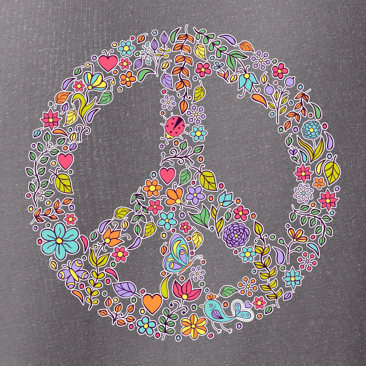 Peace symbol lístečky