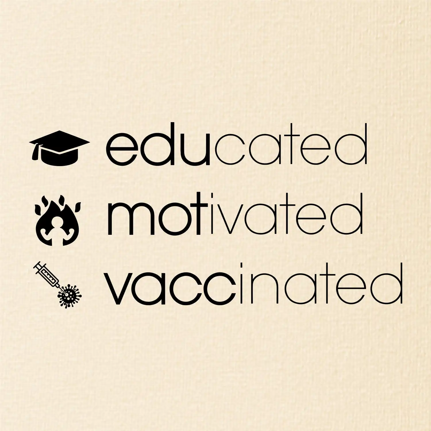 Educated motivated vaccinated