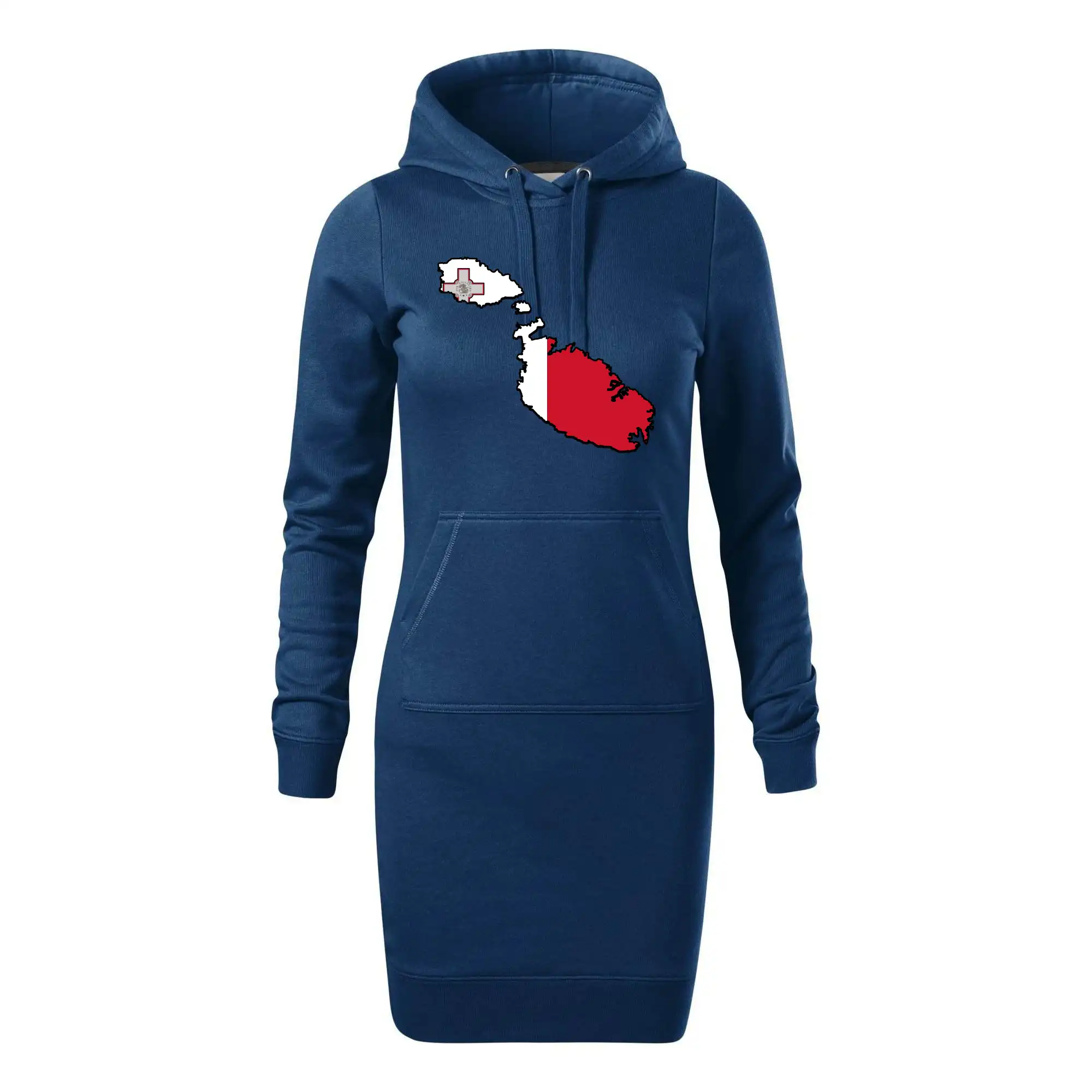 Mapa Malta s vlajkou