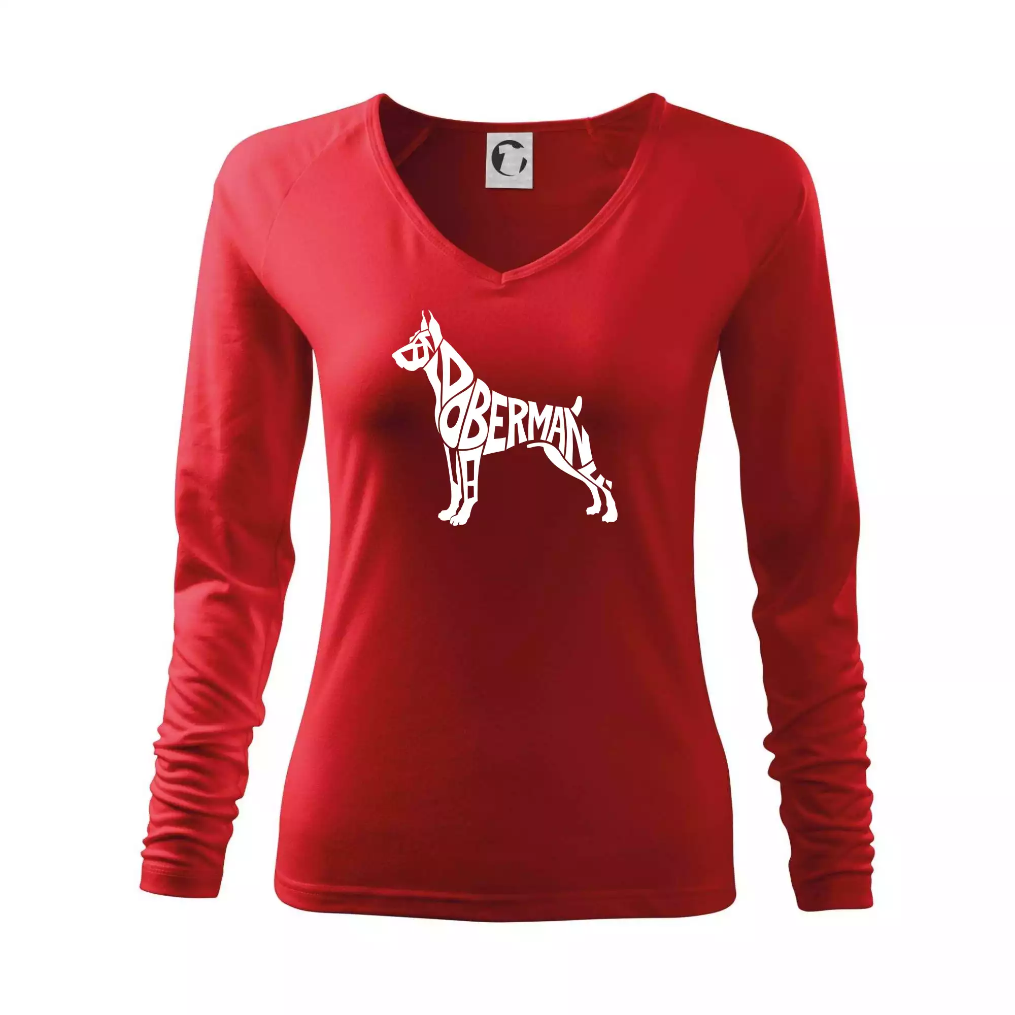 Doberman - nápis v tělě