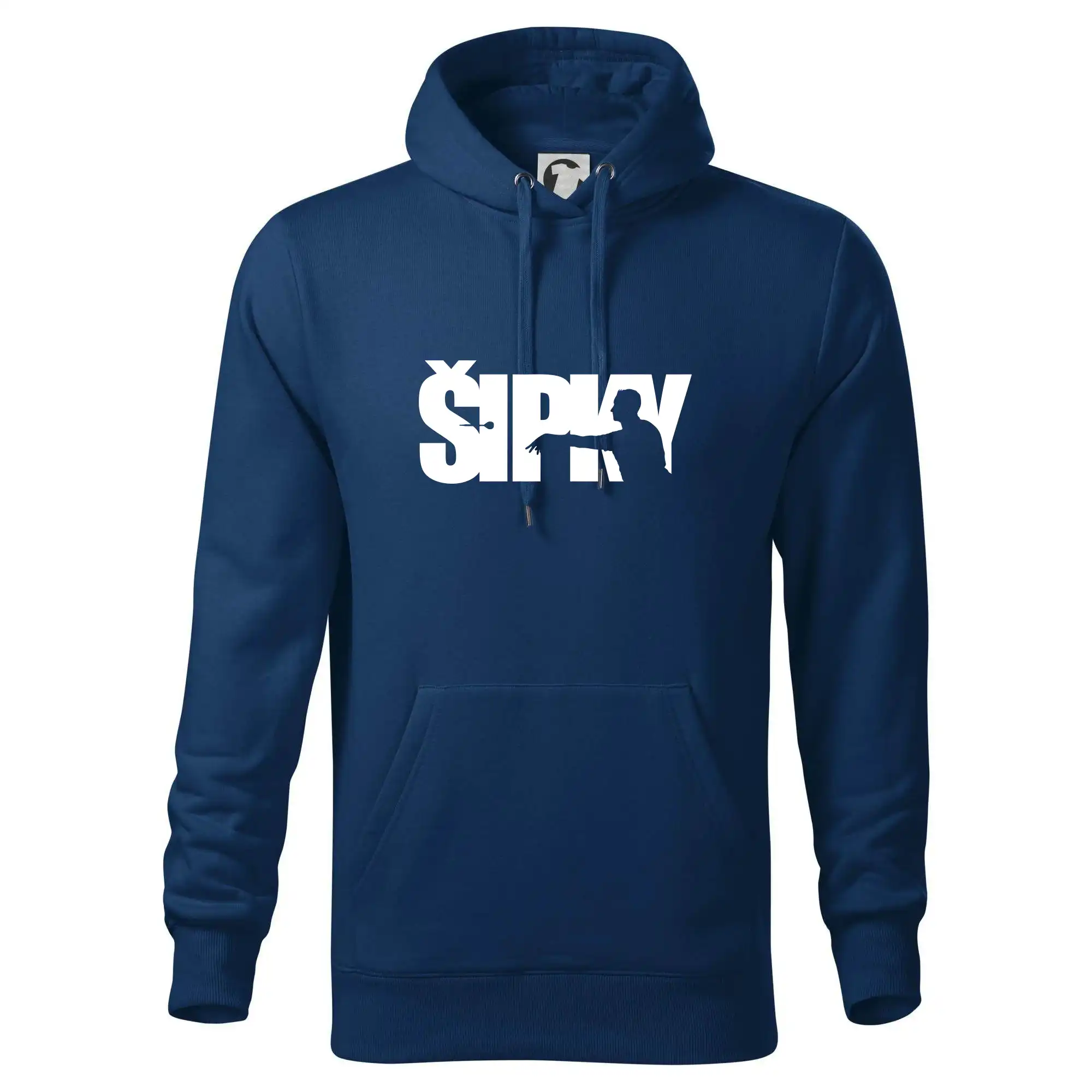 Šipky - nápis se šipkařem
