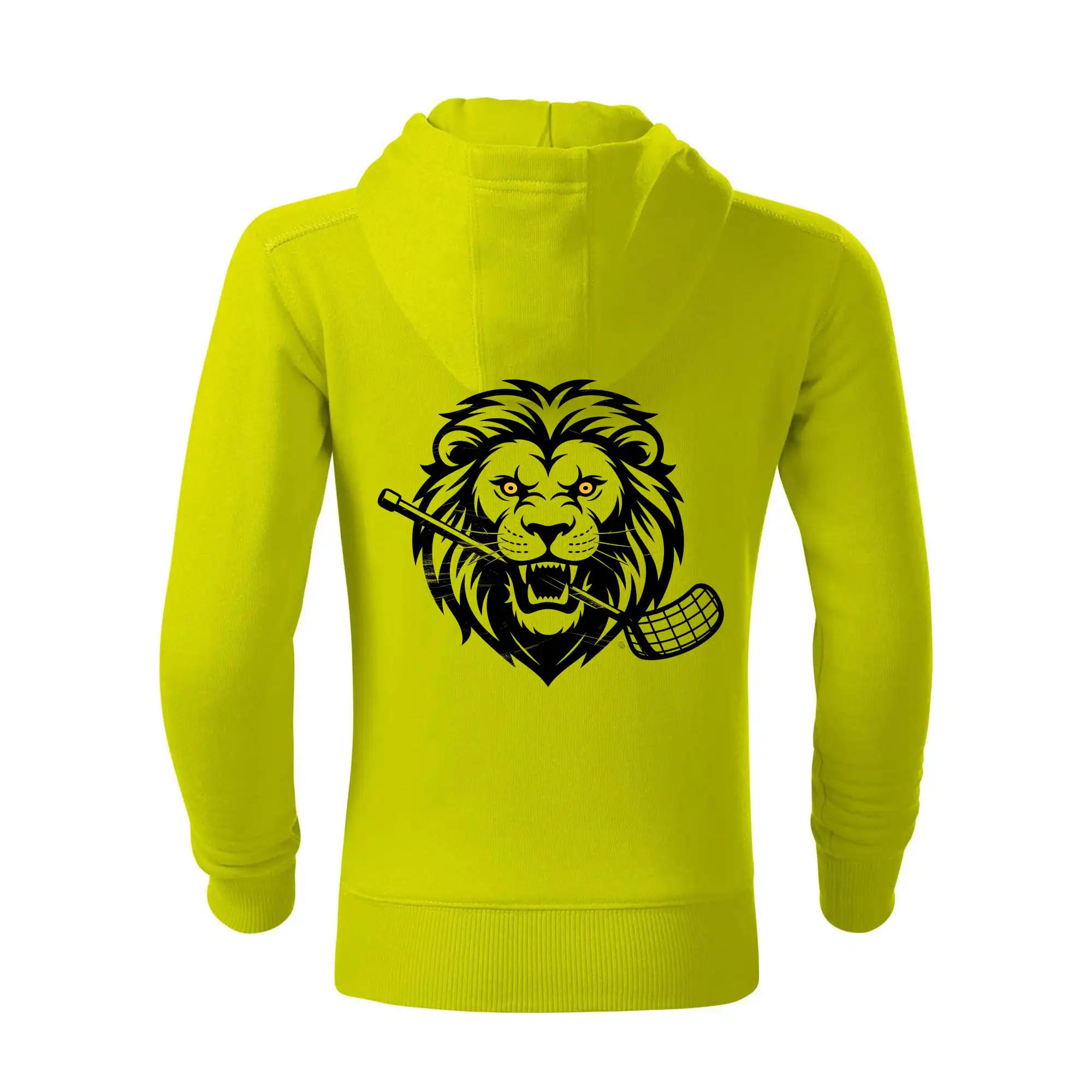 Floorball - Lev s hokejkou v tlamě