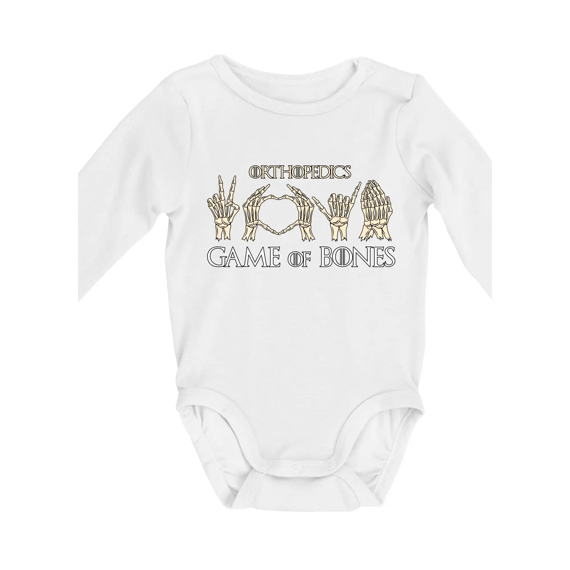 Game of Bones Orthopedics - Body dojčenské s dlhým rukávom