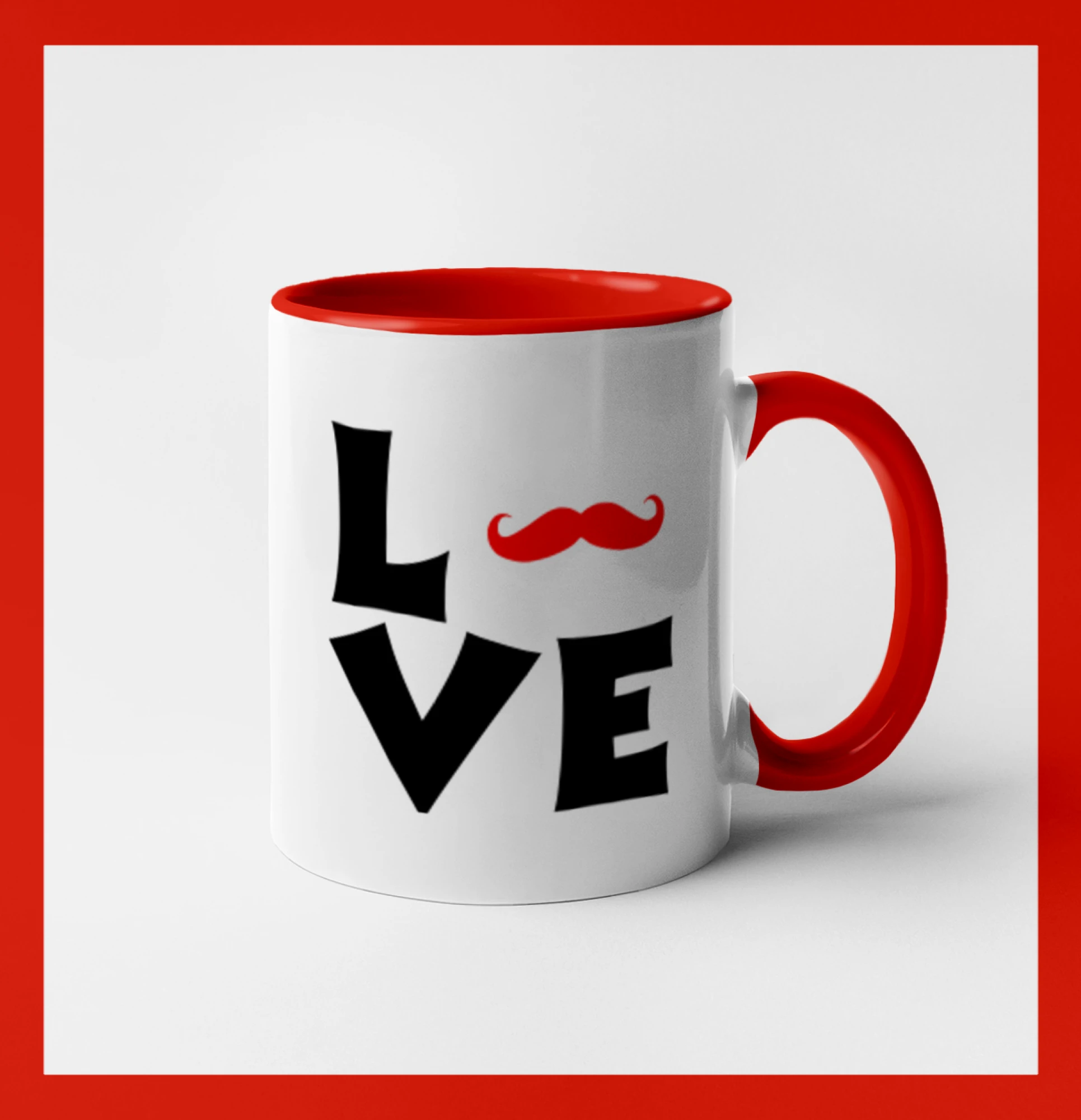 Tričká s fúzikmi - Love mustache - Hrnček 