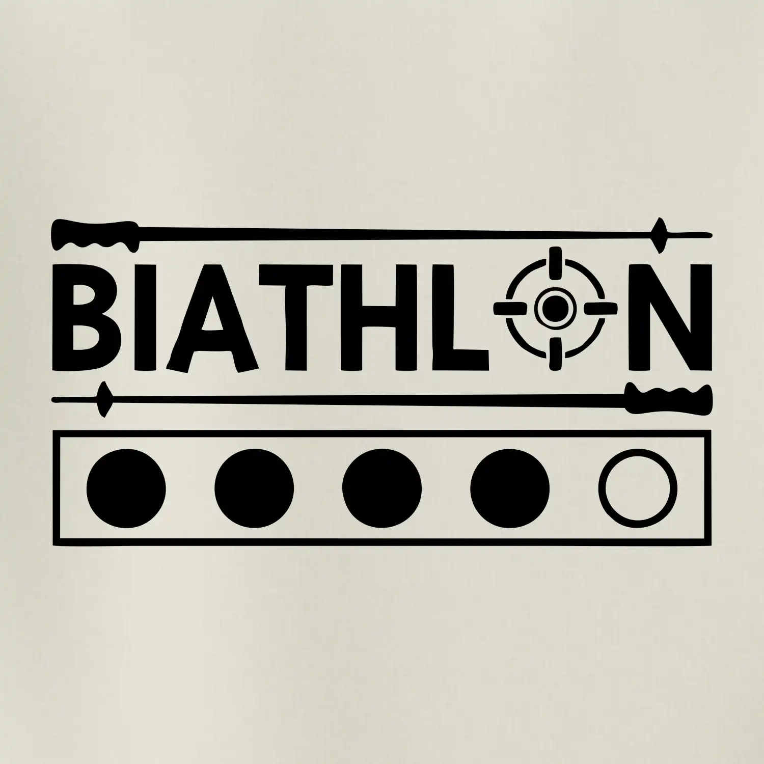 Biathlon terč a hůlky