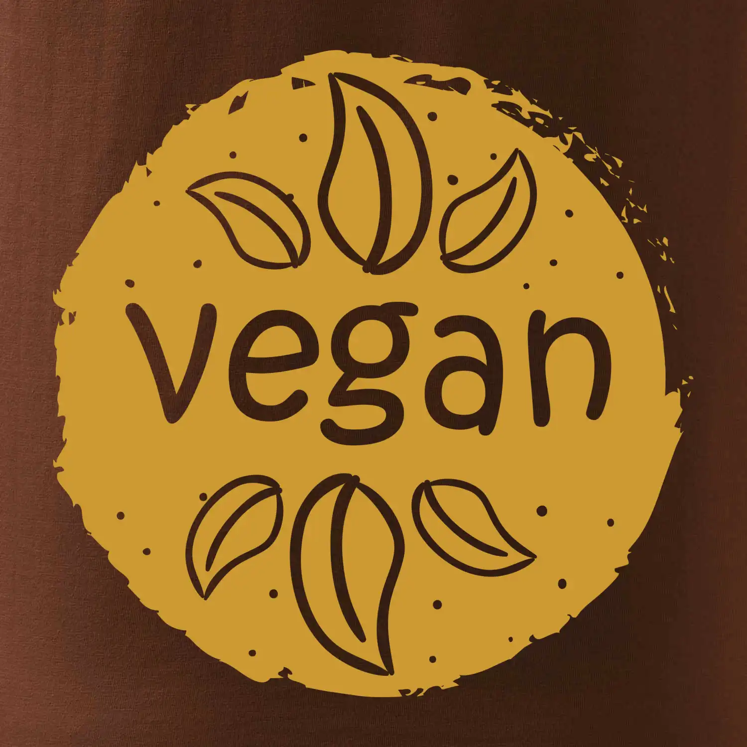 Vegan hnědá kruh