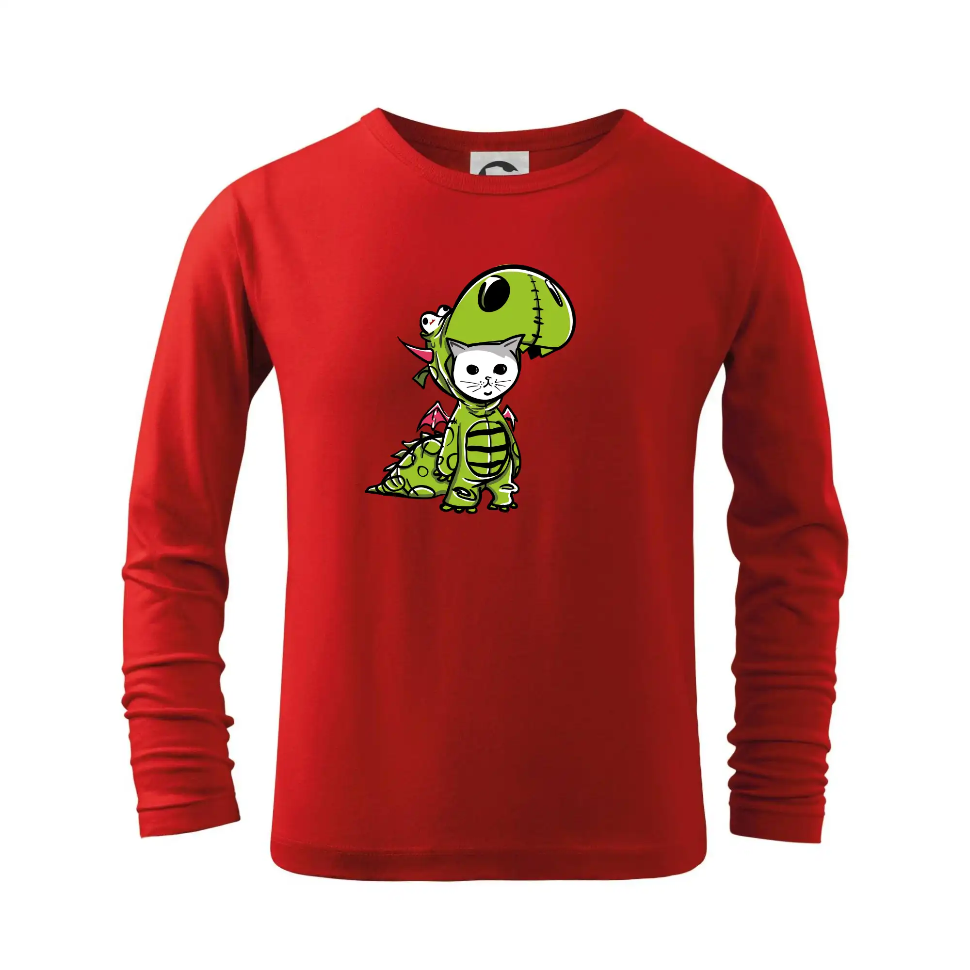 Vtipná tričká s mačkou - Mačkosaurus Rex - Tričko detské Long Sleeve