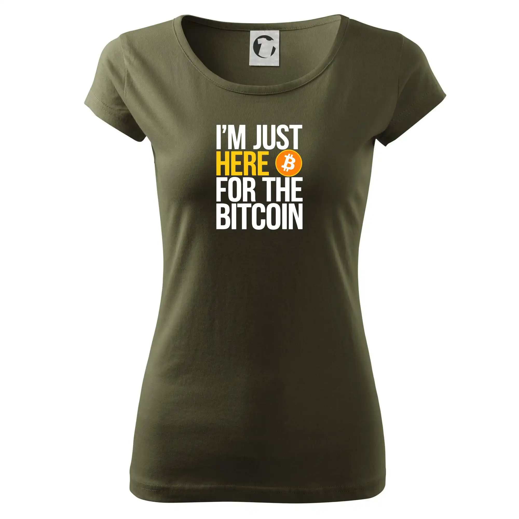 I'm just here for the Bitcoin - Dámske tričko Pure