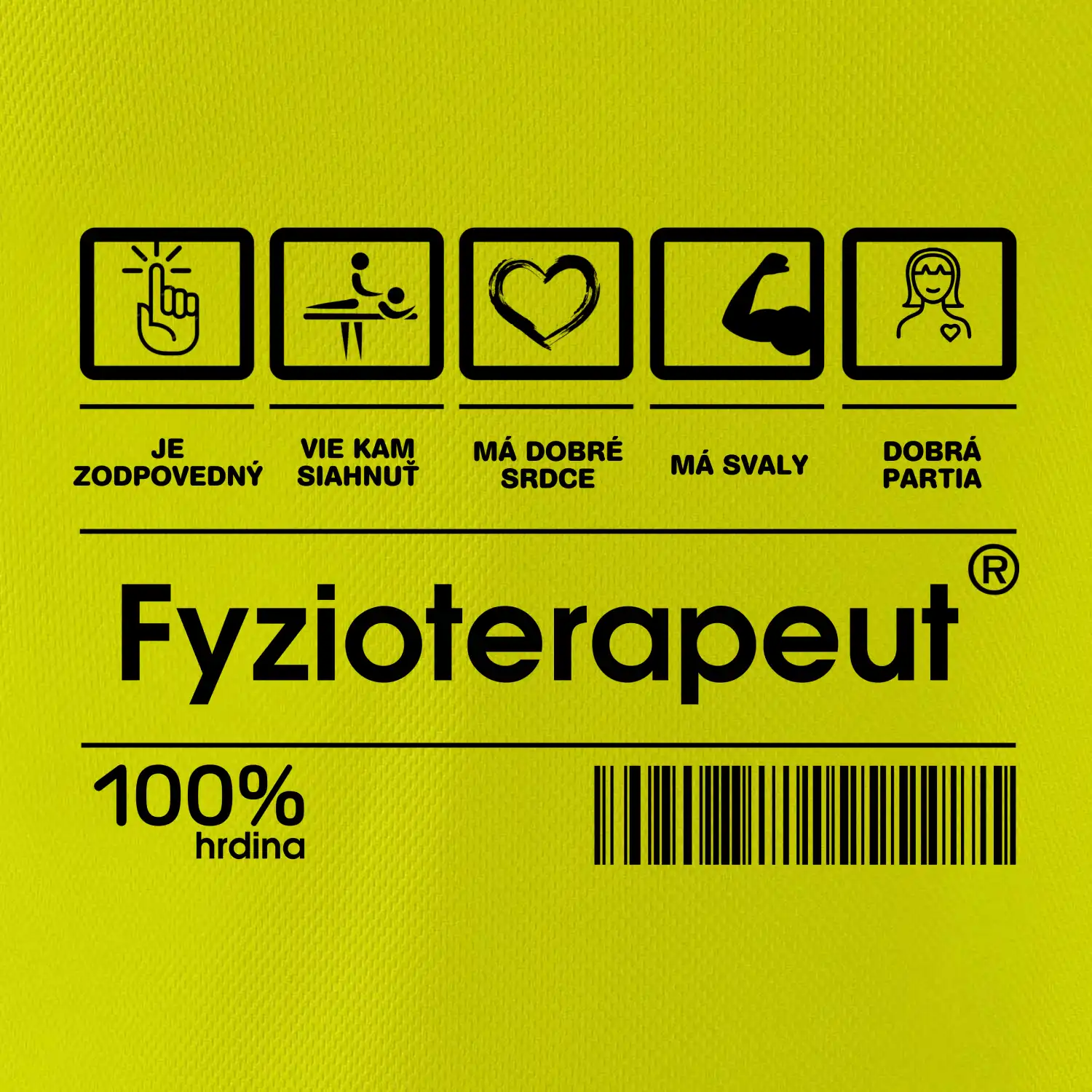 Čiarový kód fyzioterapeut