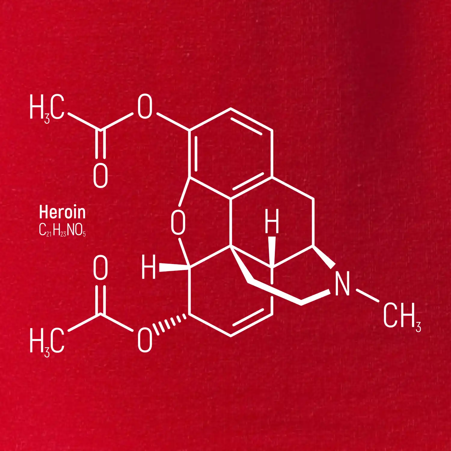 Molekulární struktura Heroin