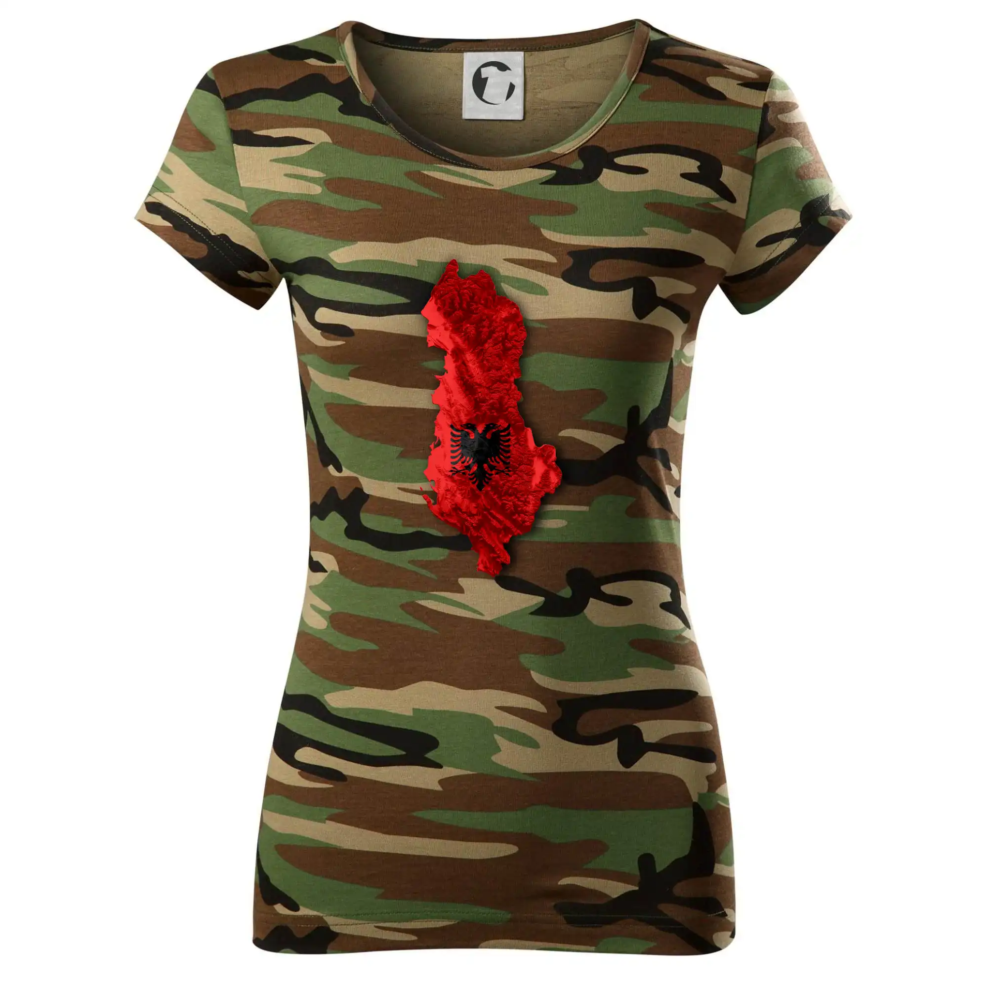 Mapa Albánie reliéf hor