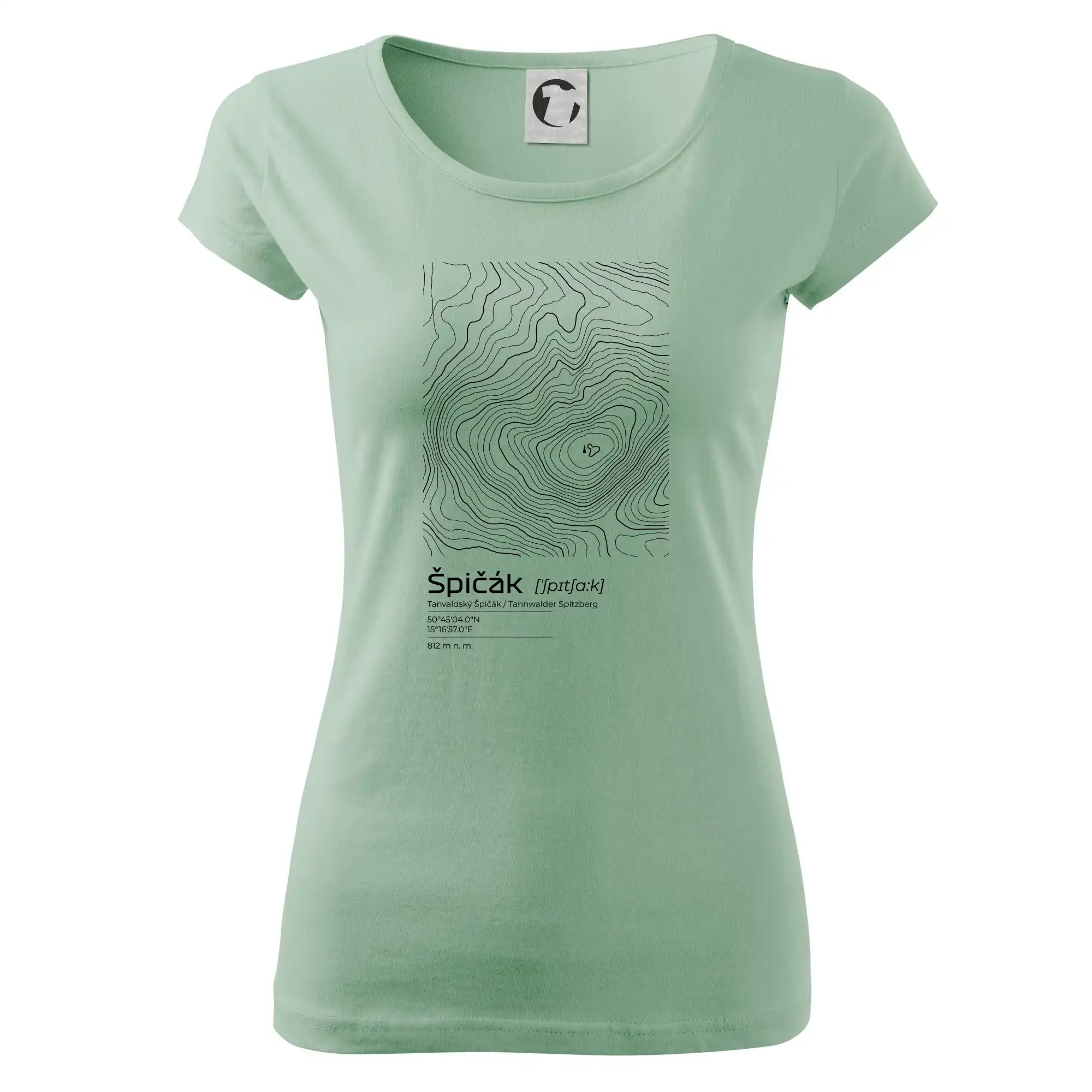 Špičák - vrstevnice v obdélníku