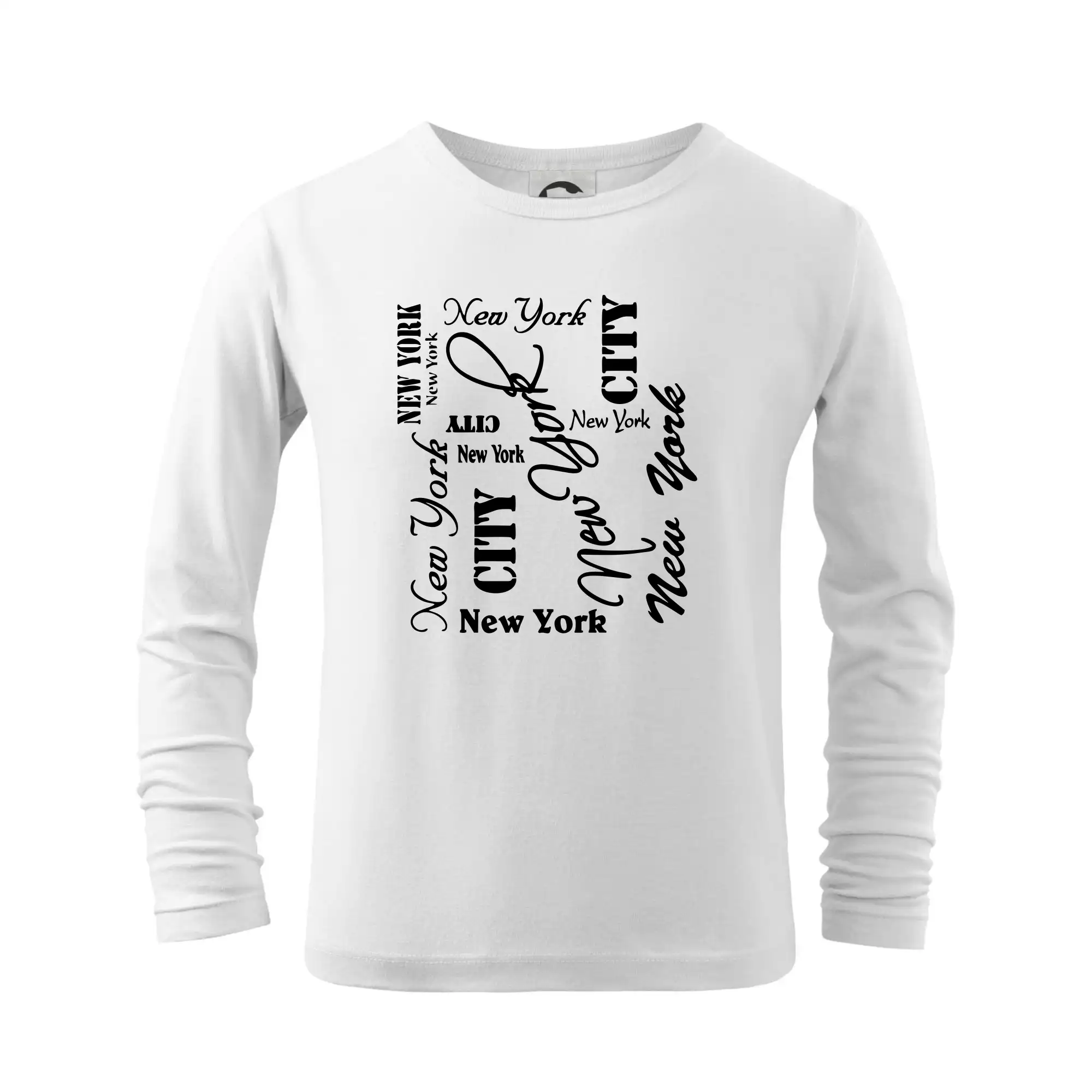 Tričká USA - New York City font - Tričko detské Long Sleeve