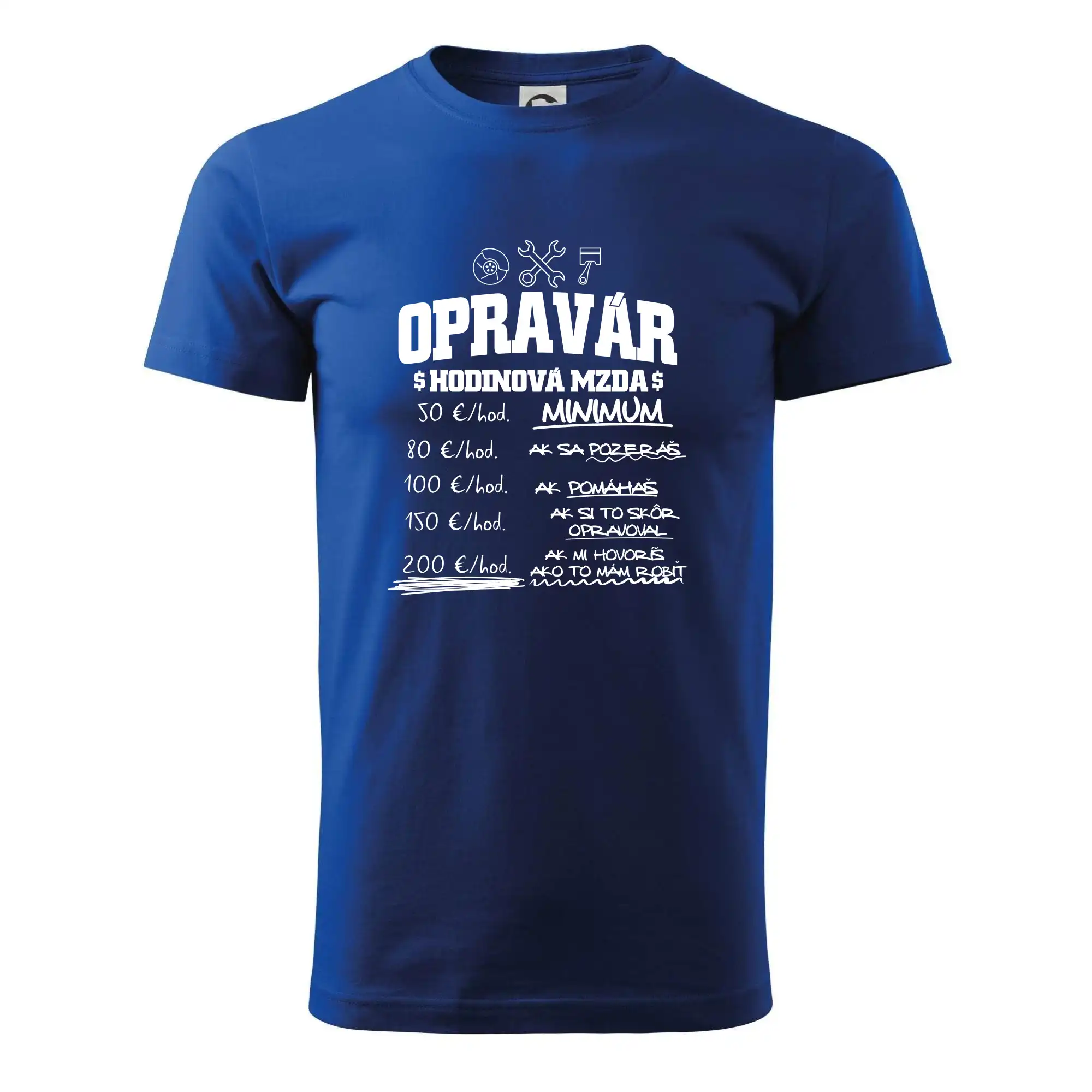 Hodinová mzda - opravár