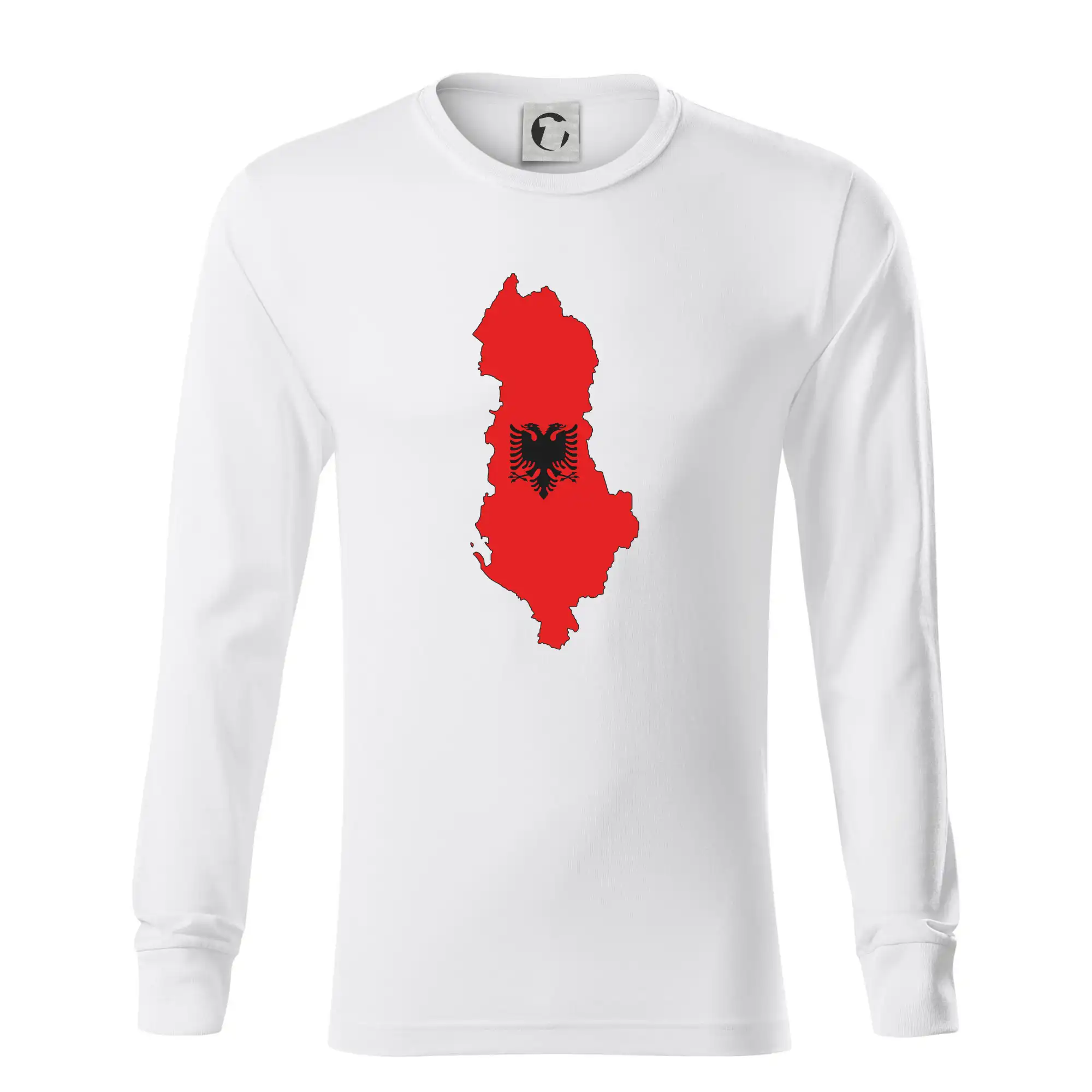 Albánie mapa a znak