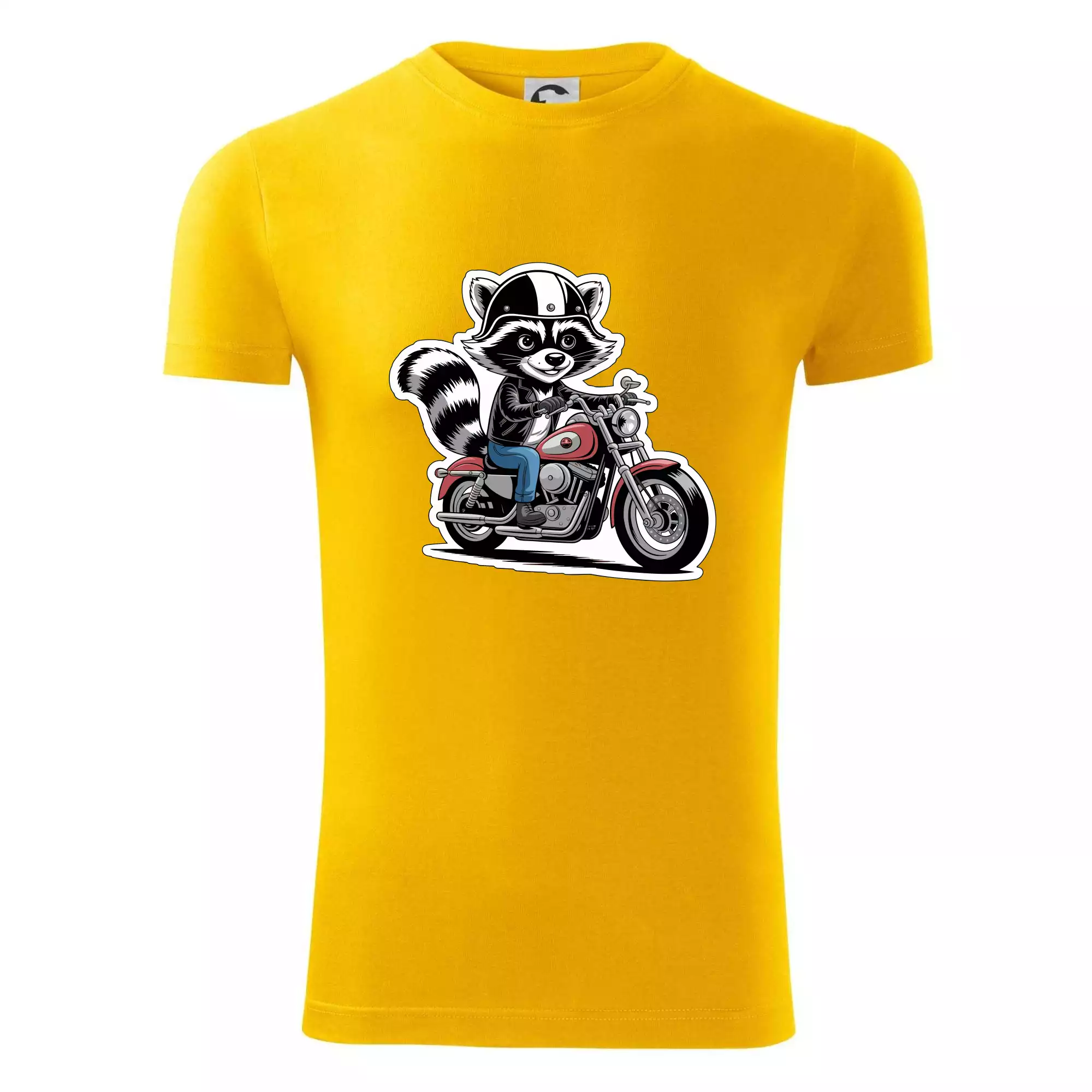 Mýval na motorce kreslený