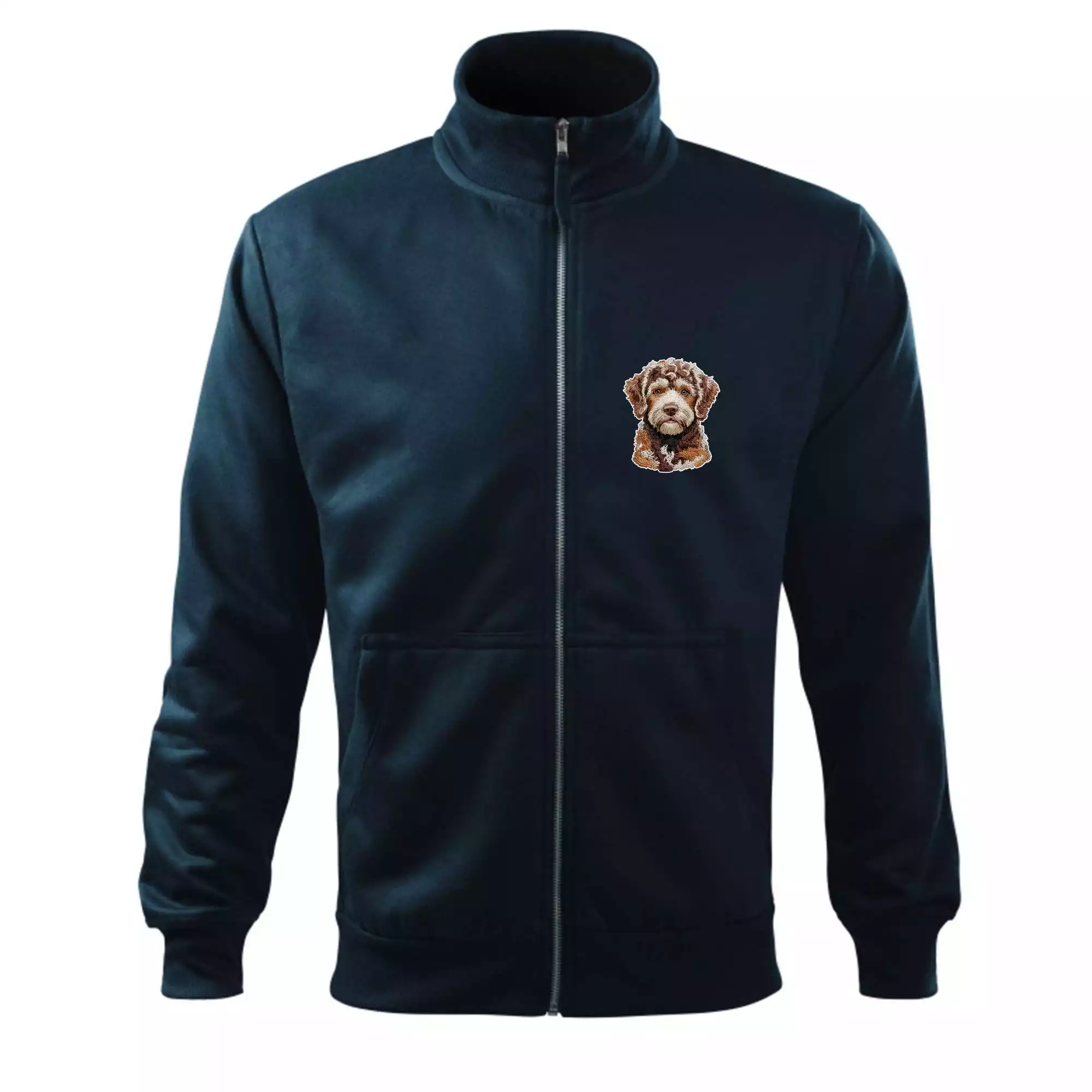 Lagotto romagnolo ležicí vyšívaný na prsu