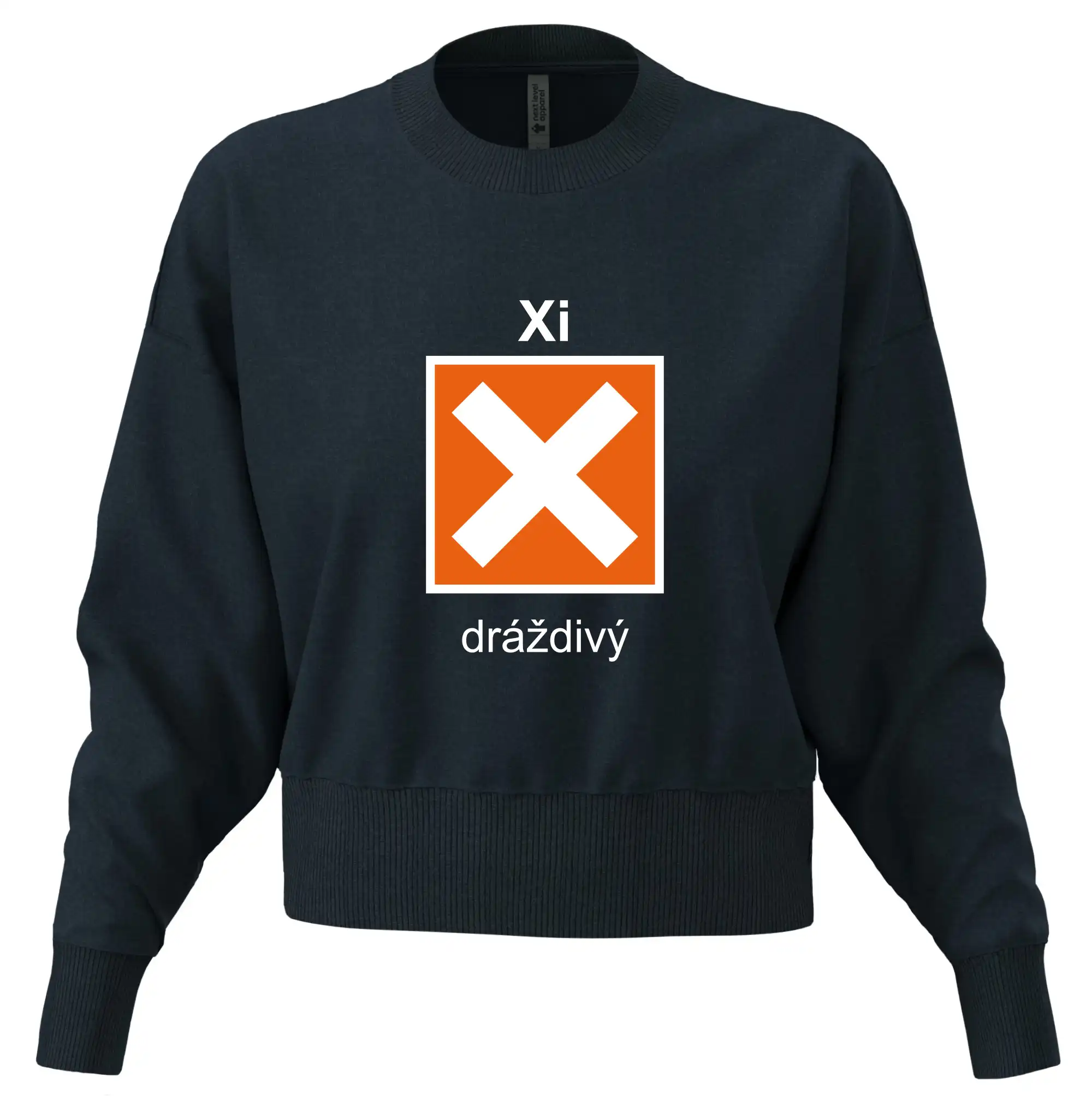 Xi Dráždivý - Výstražná tabulka na tričku