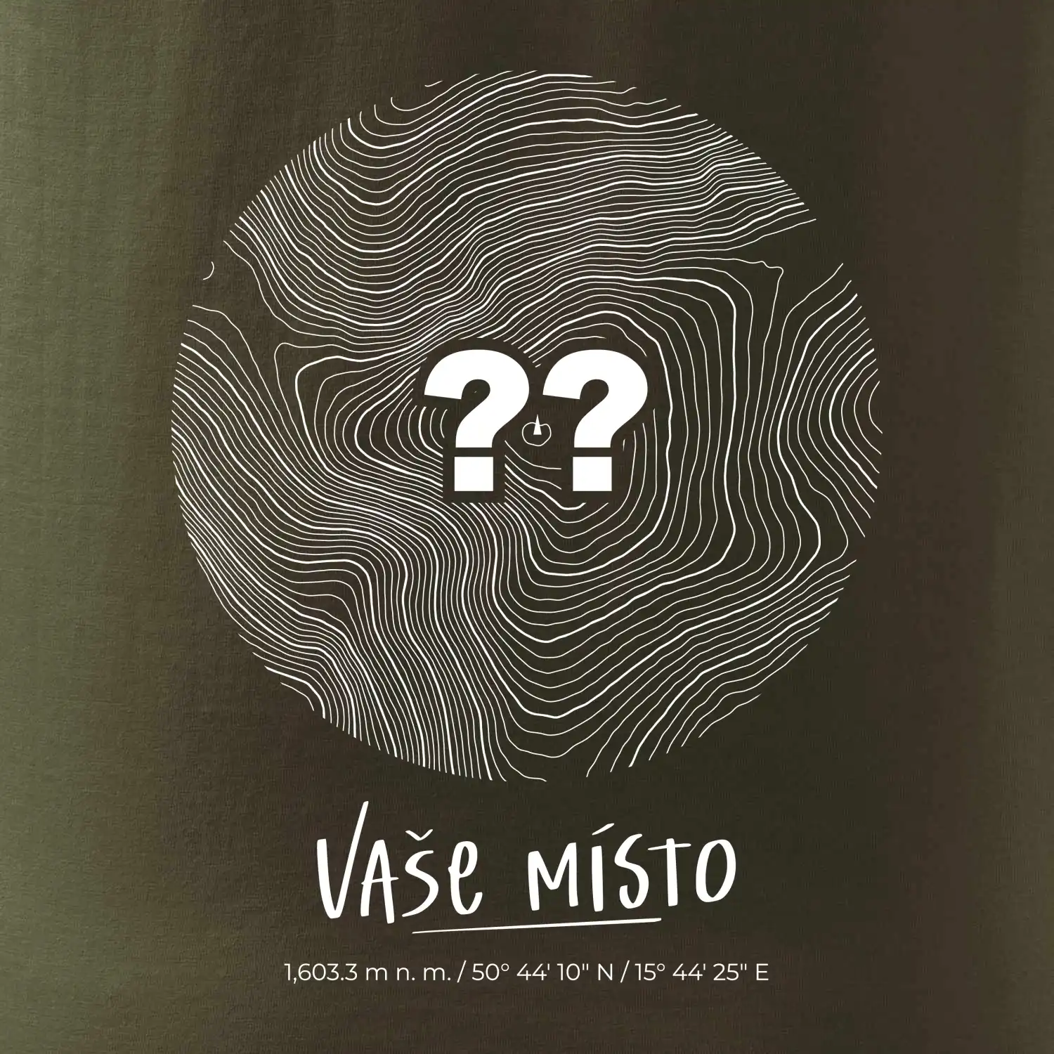 Vaše místo - vrstevnice v kruhu