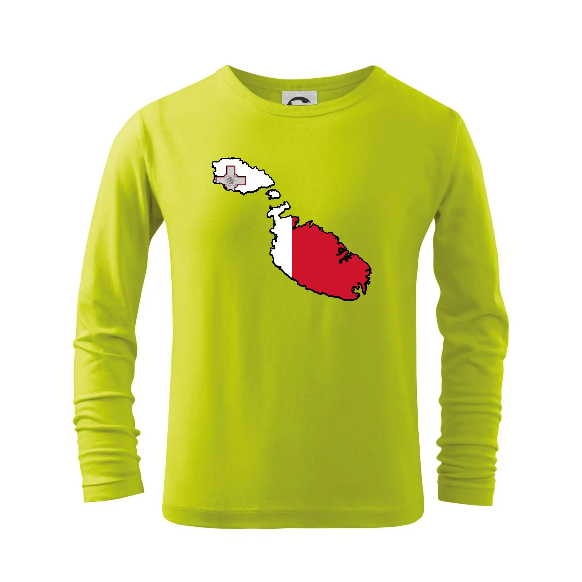 Mapa Malta s vlajkou