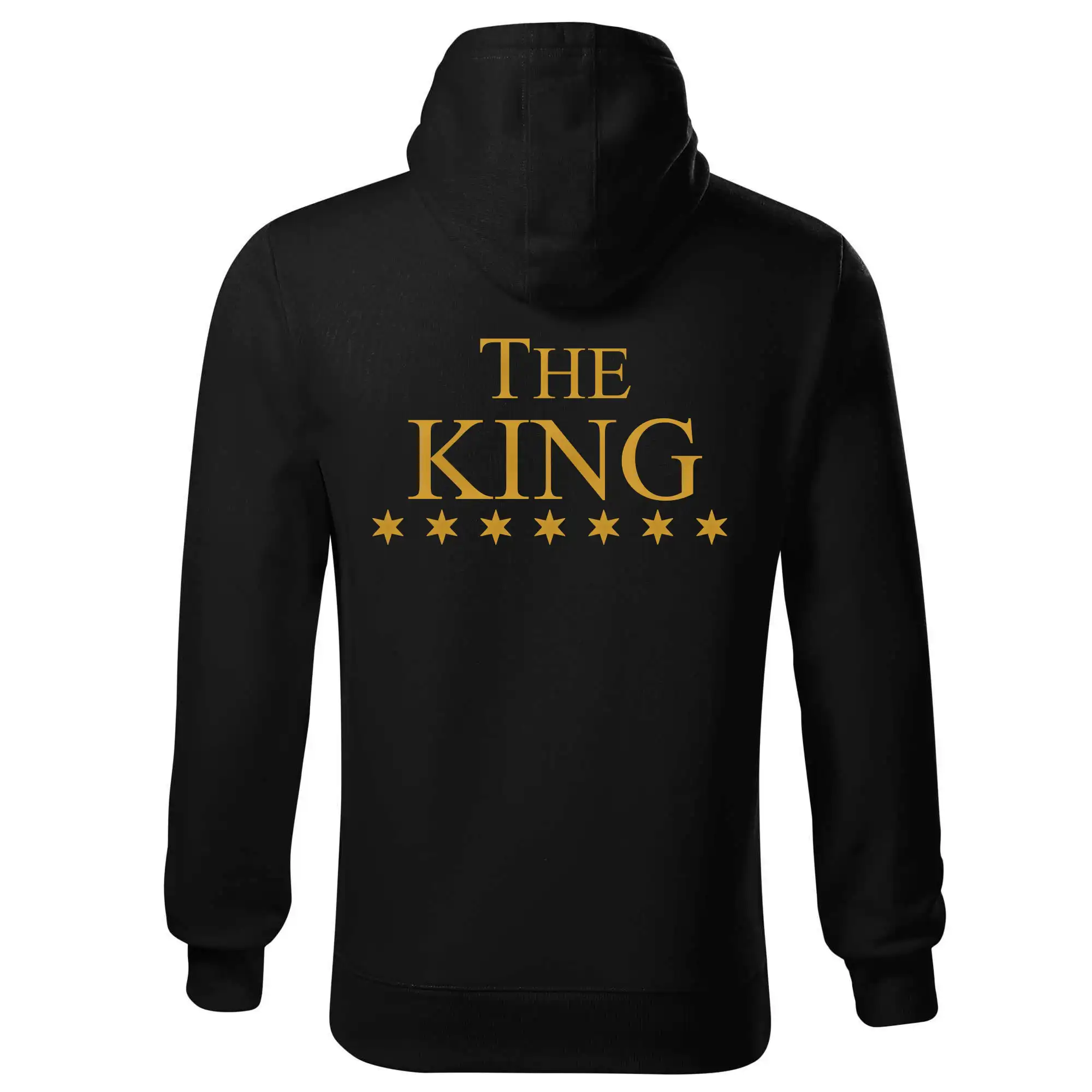 Tričká pre zamilovaných - The King - His Queen - párové triko - Mikina pánska Cape s kapucňou