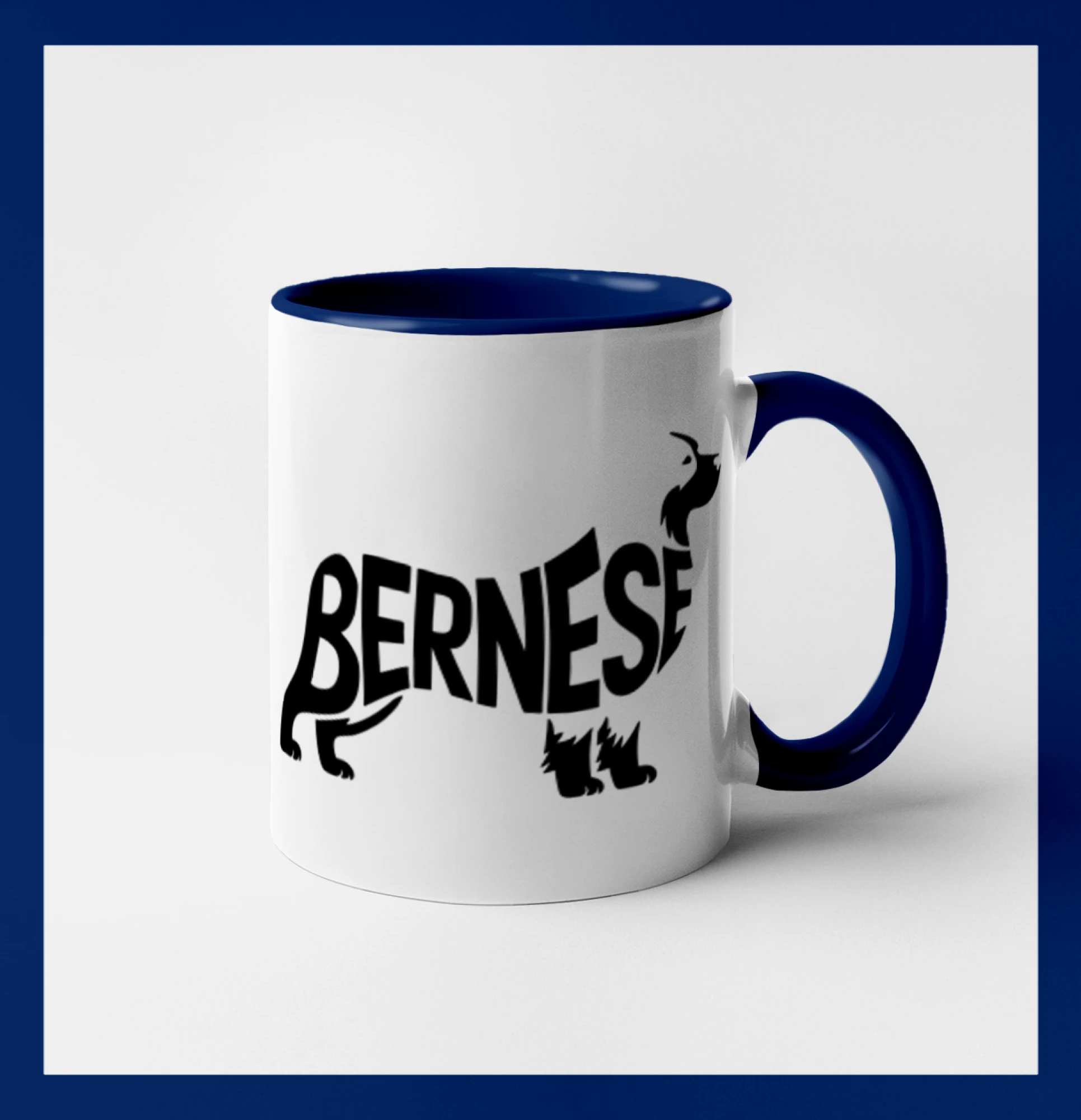 Bernese Mountain Dog nápis v těle