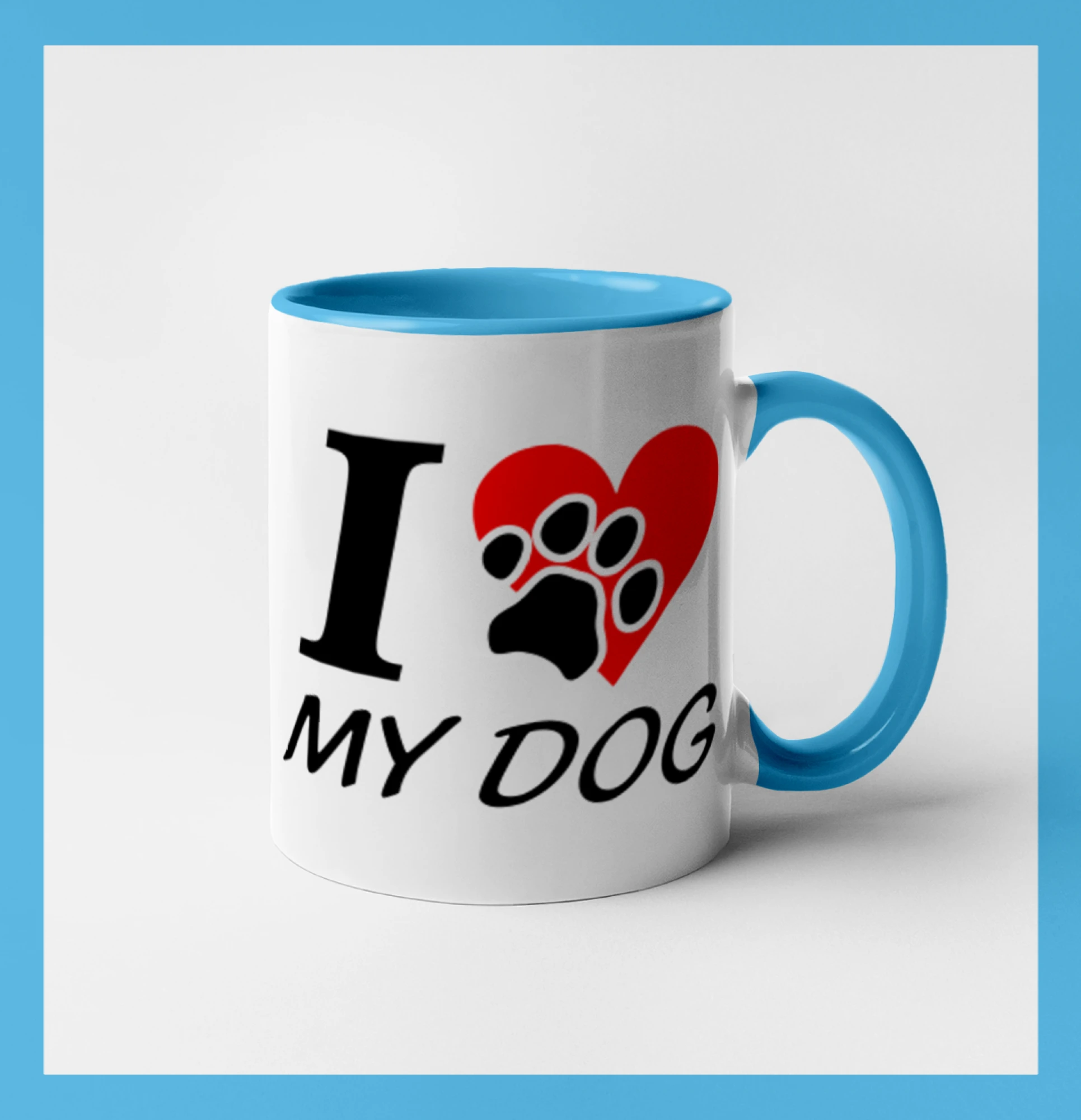 Ostatné psie plemená - I love my dog - nápis - Hrnček 