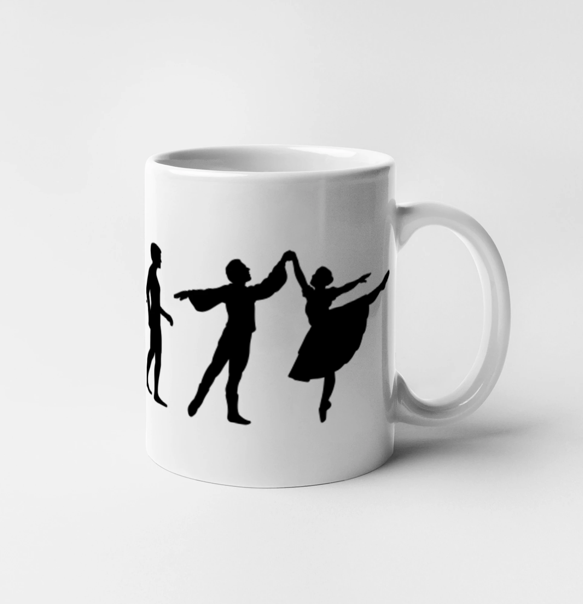 Evoluce tanec - muž a žena se sukní