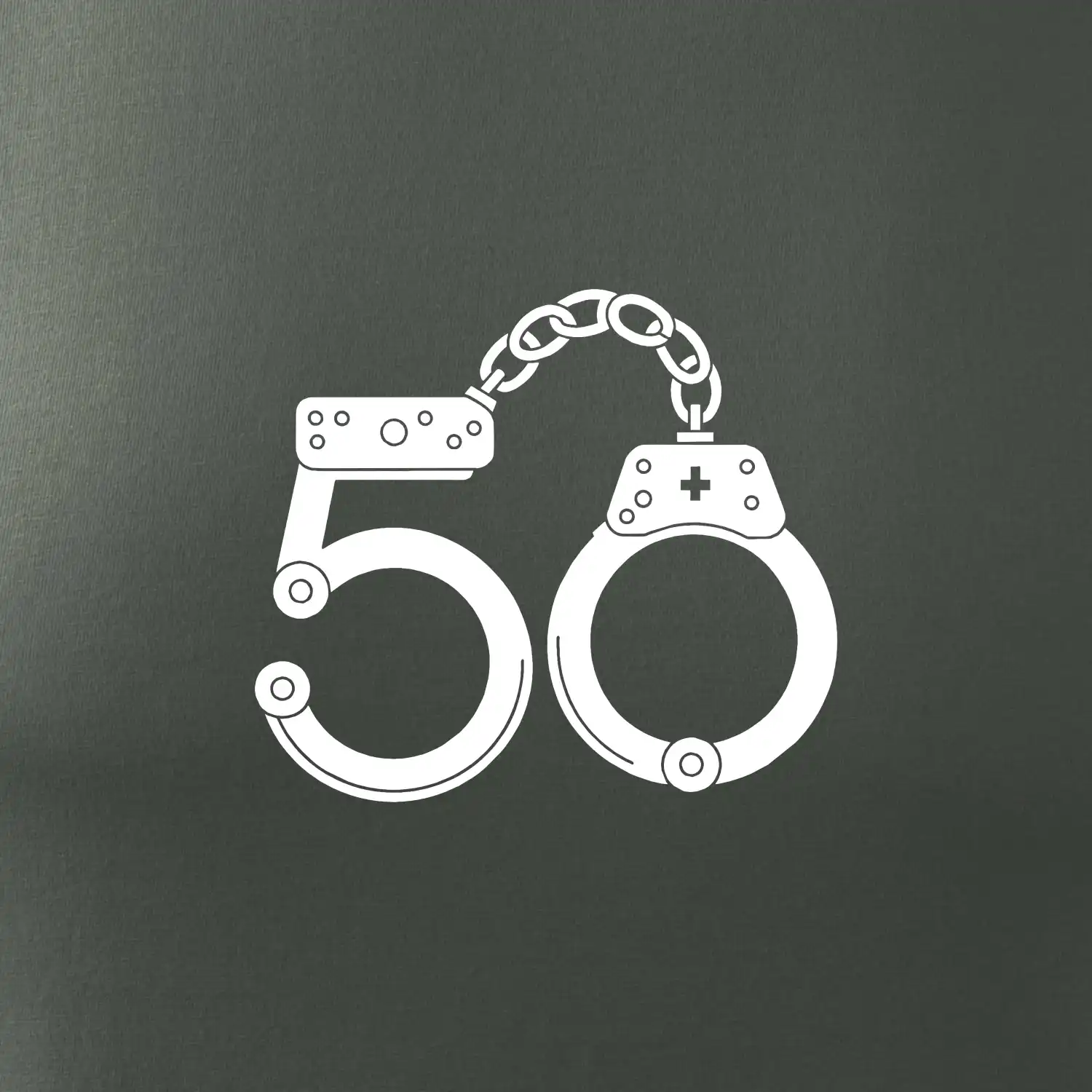 Narozeninové tričko pro policajta - pouta 50