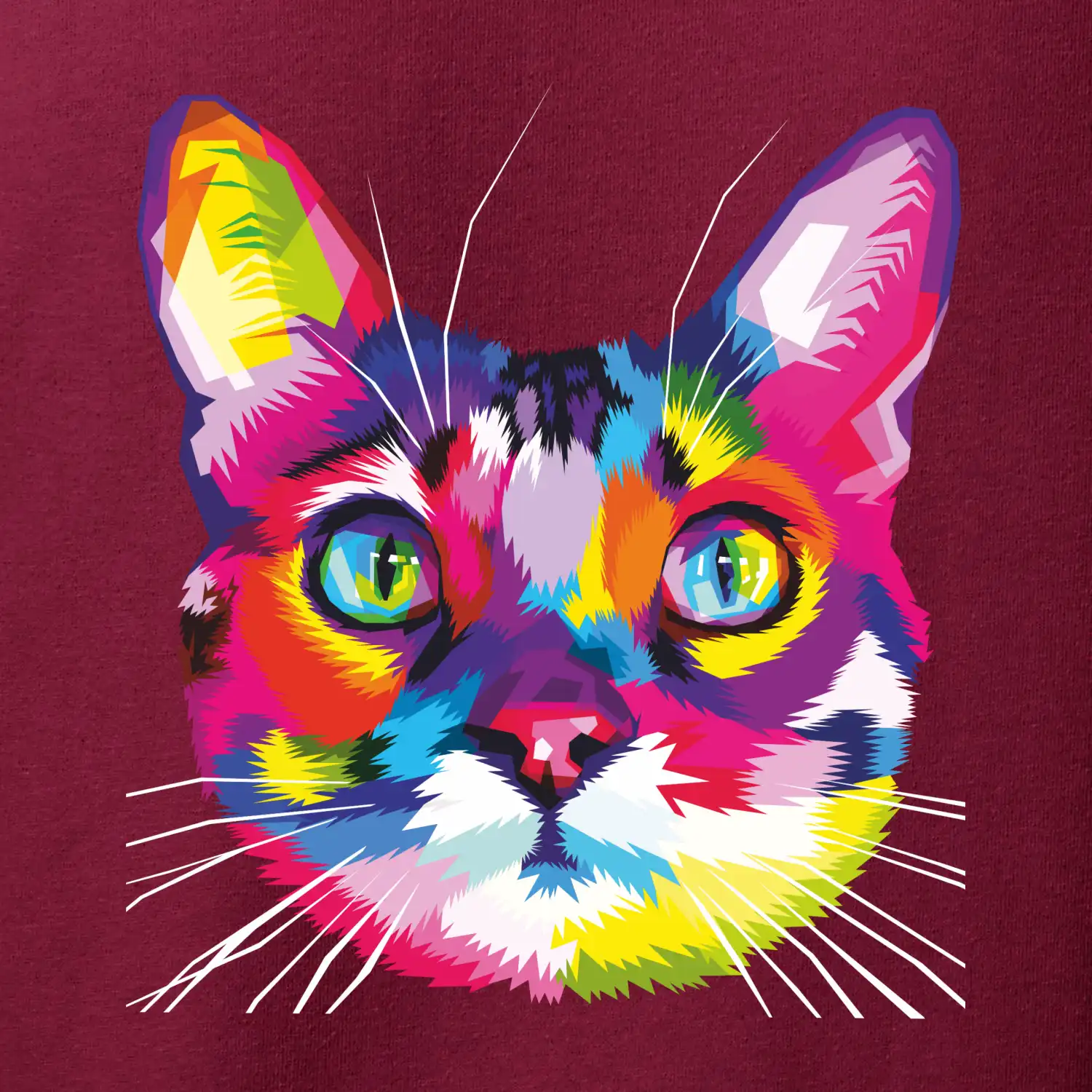 Kočka duhová hlava