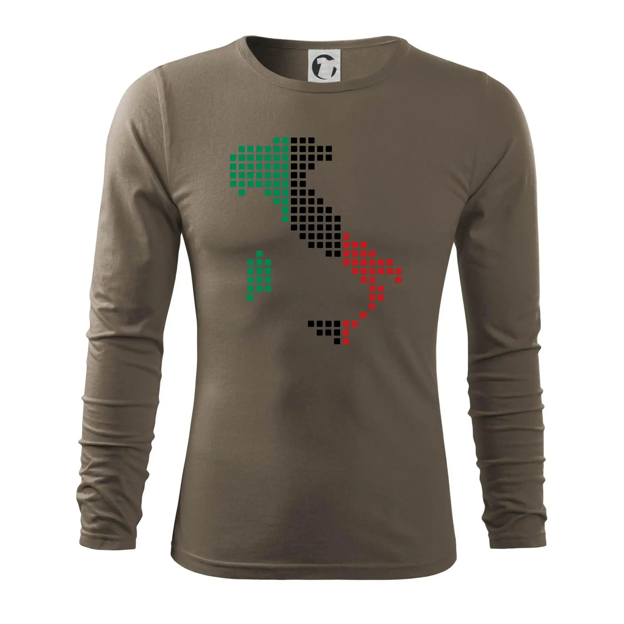 Itálie obrys vlajka