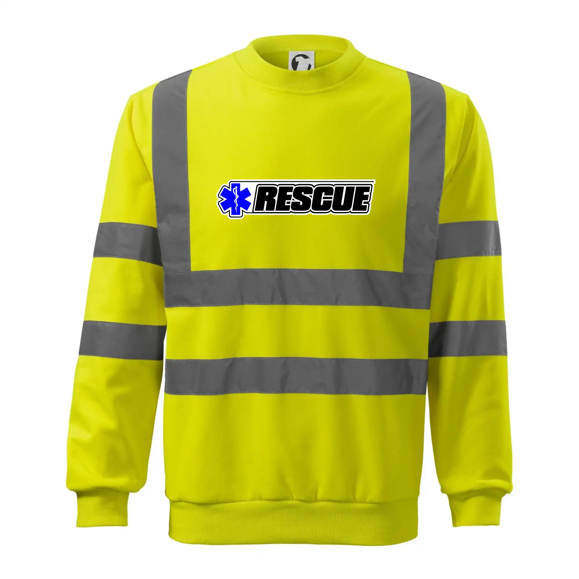 Tričká a mikiny pre záchranárov a lekárov - Kvalitné oblečenie pre zdravotníkov - Záchranár rescue kríž modrý - Reflexná mikina