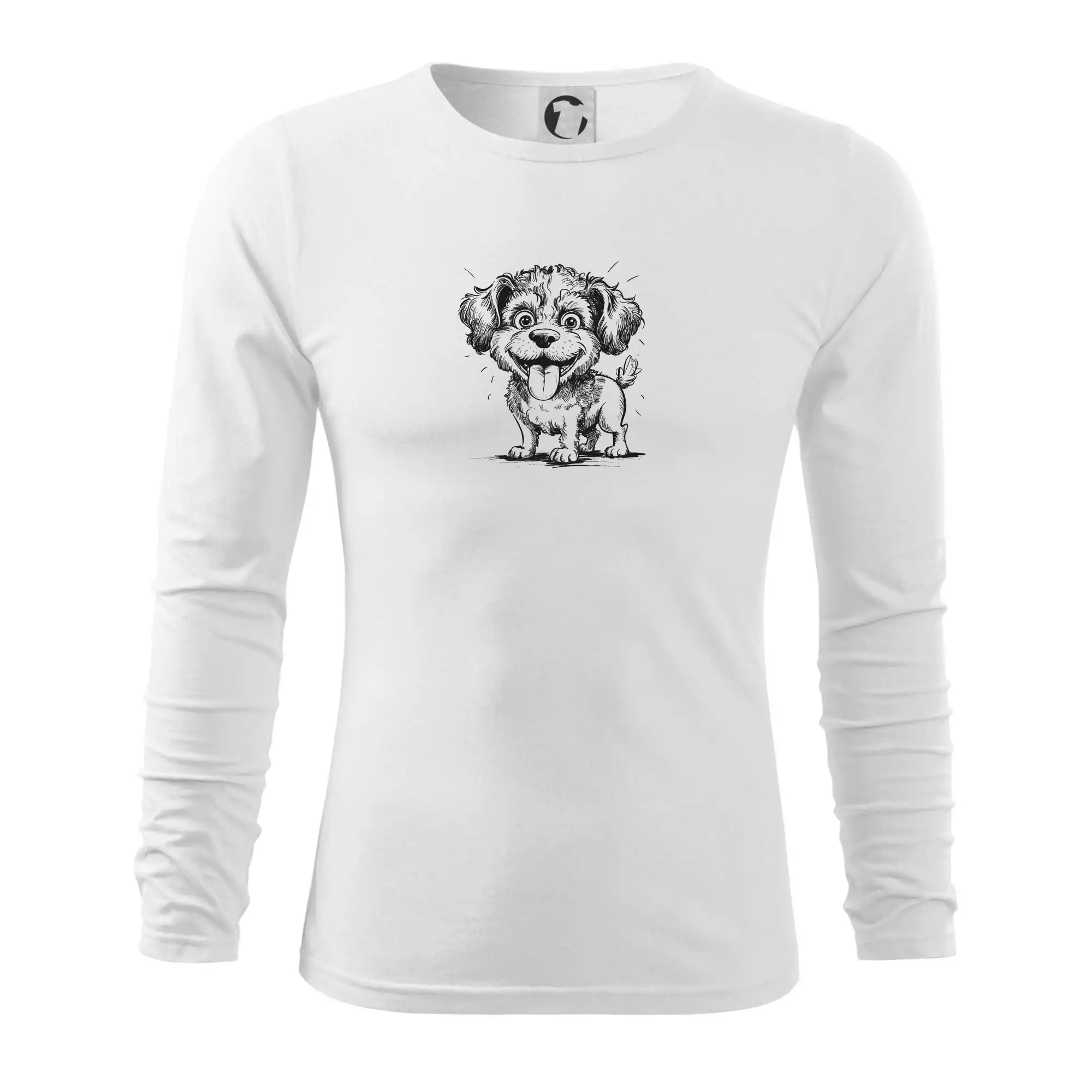 Lagotto romagnolo karikatura vypláznutý jazyk