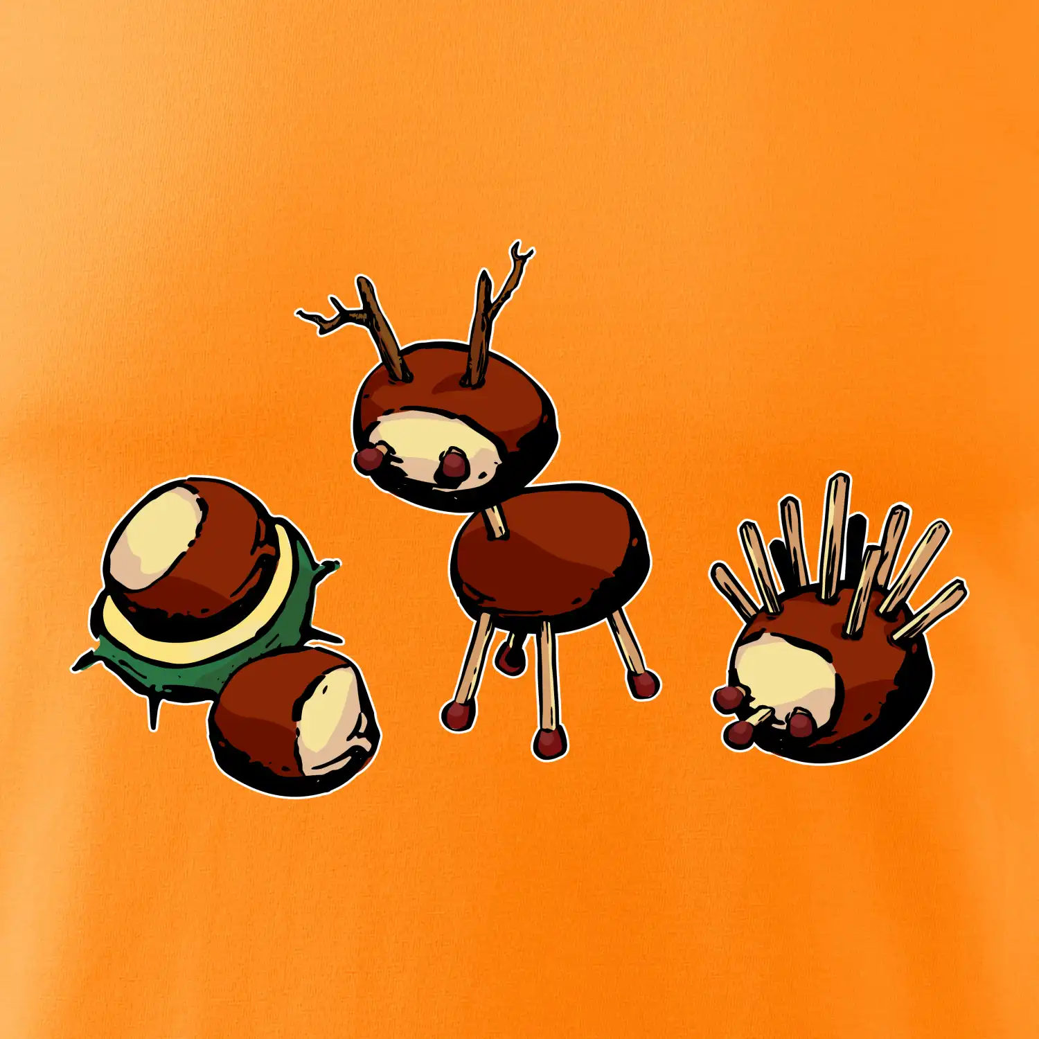 Kaštanová zvířátka - v řadě