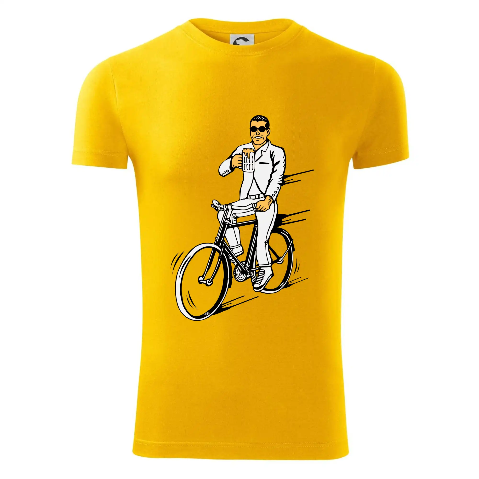 Gentleman na kole s pivem