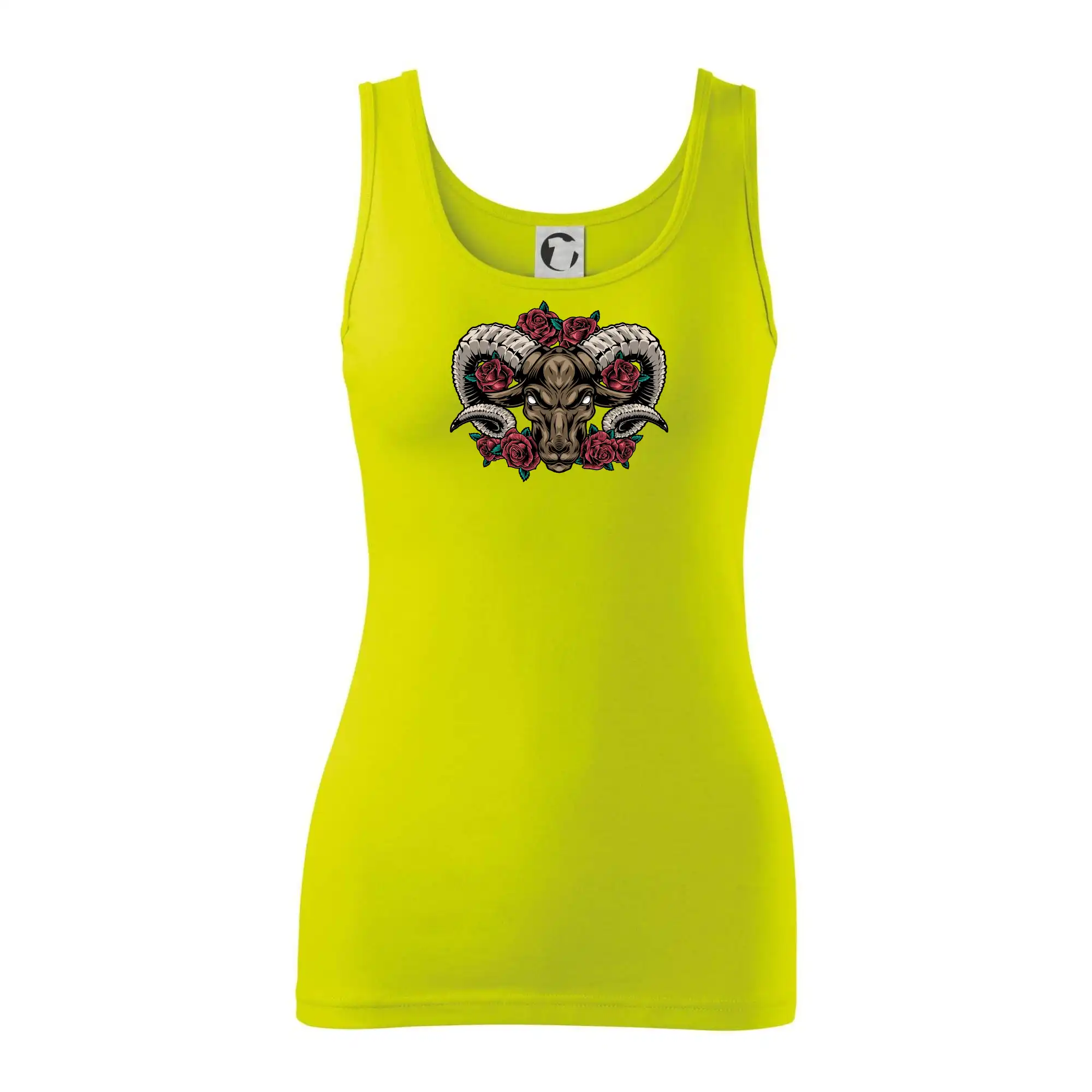 Hlava berana s růžemi