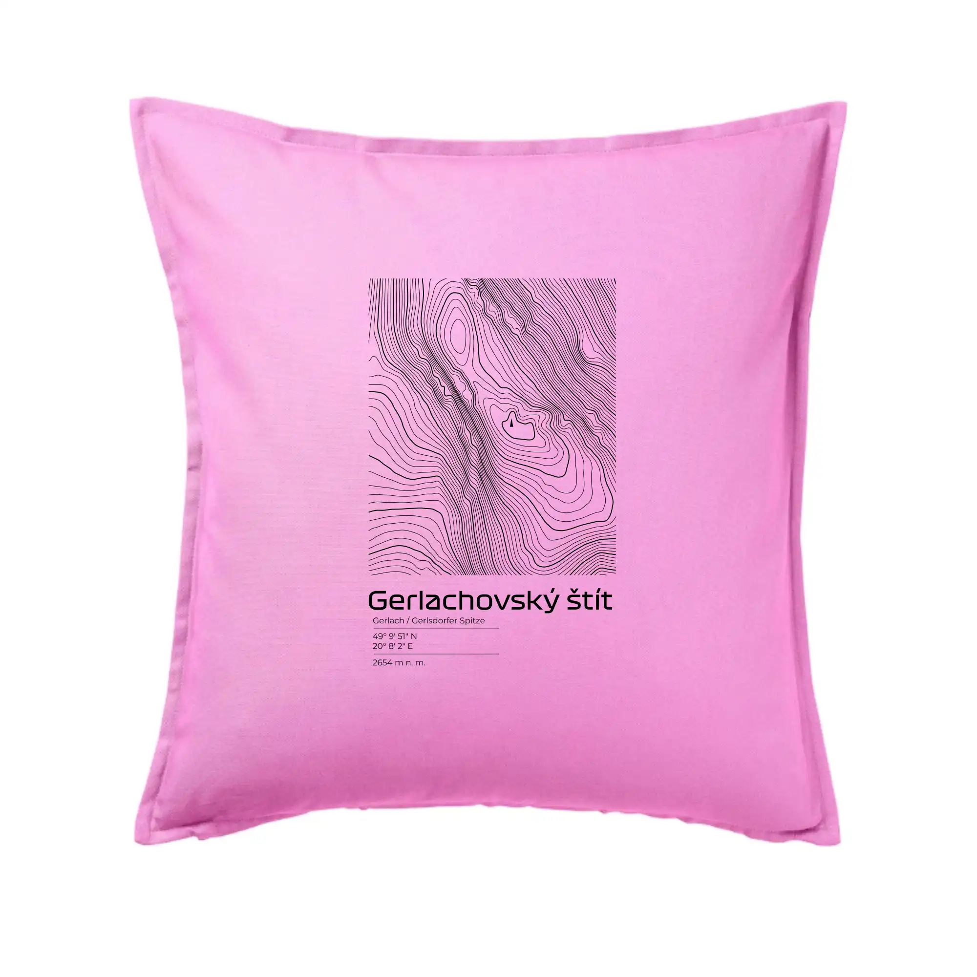 Gerlachovský štít - vrstevnice v obdélníku